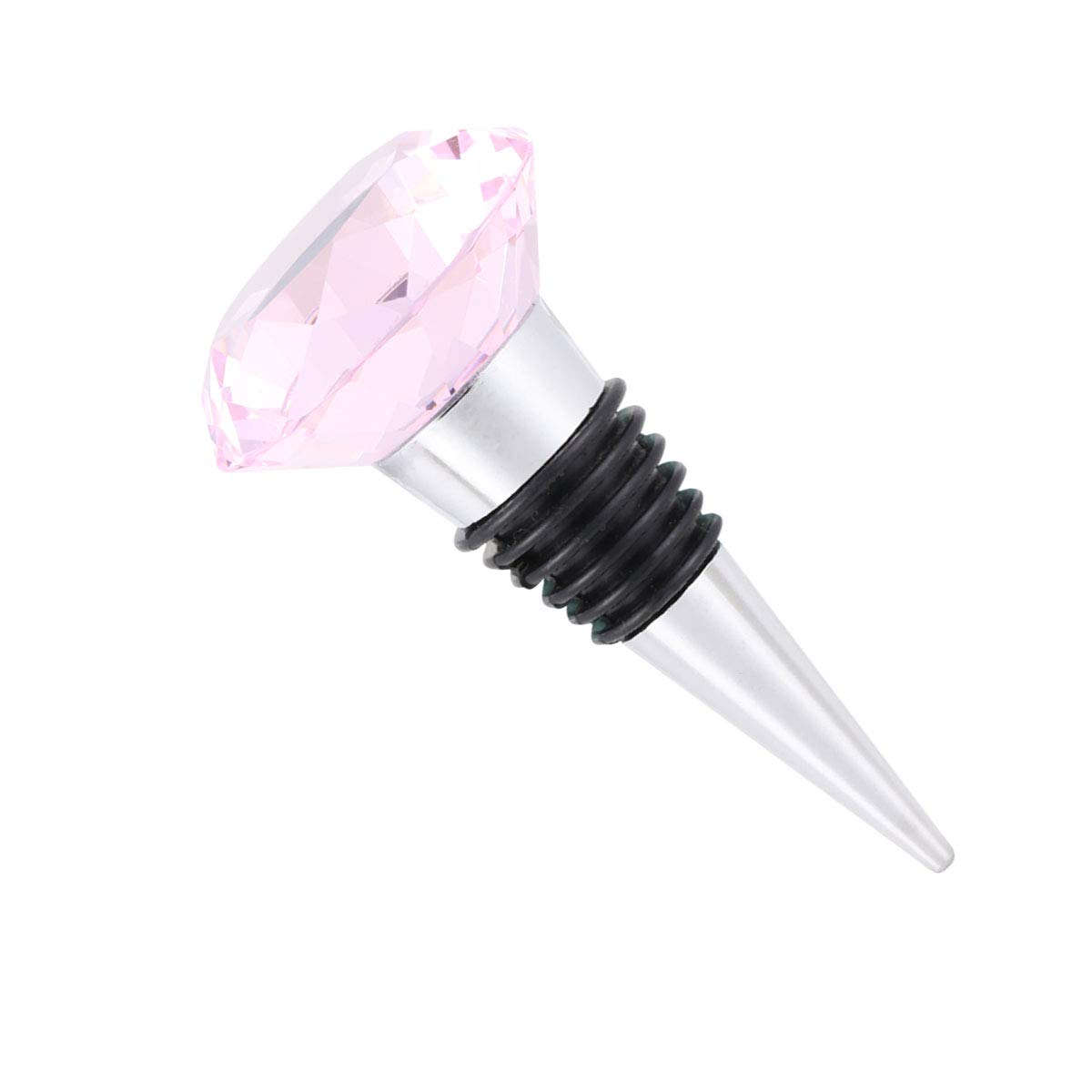 Premium Crystal Wine Bottle Stopper - Elegant Metal Cork Sealer for Wine Preservation | Perfect for Parties, Weddings & Home Bars