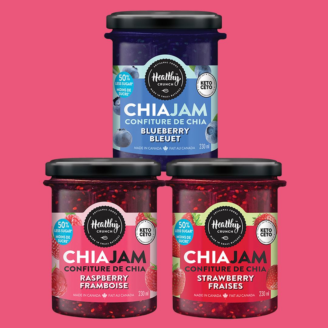 Organic Chia Seed Jam Bundle - Healthy, Low Sugar Fruit Spread for Toast, Yogurt & Smoothies - Vegan, Gluten-Free Breakfast & Snack Topping