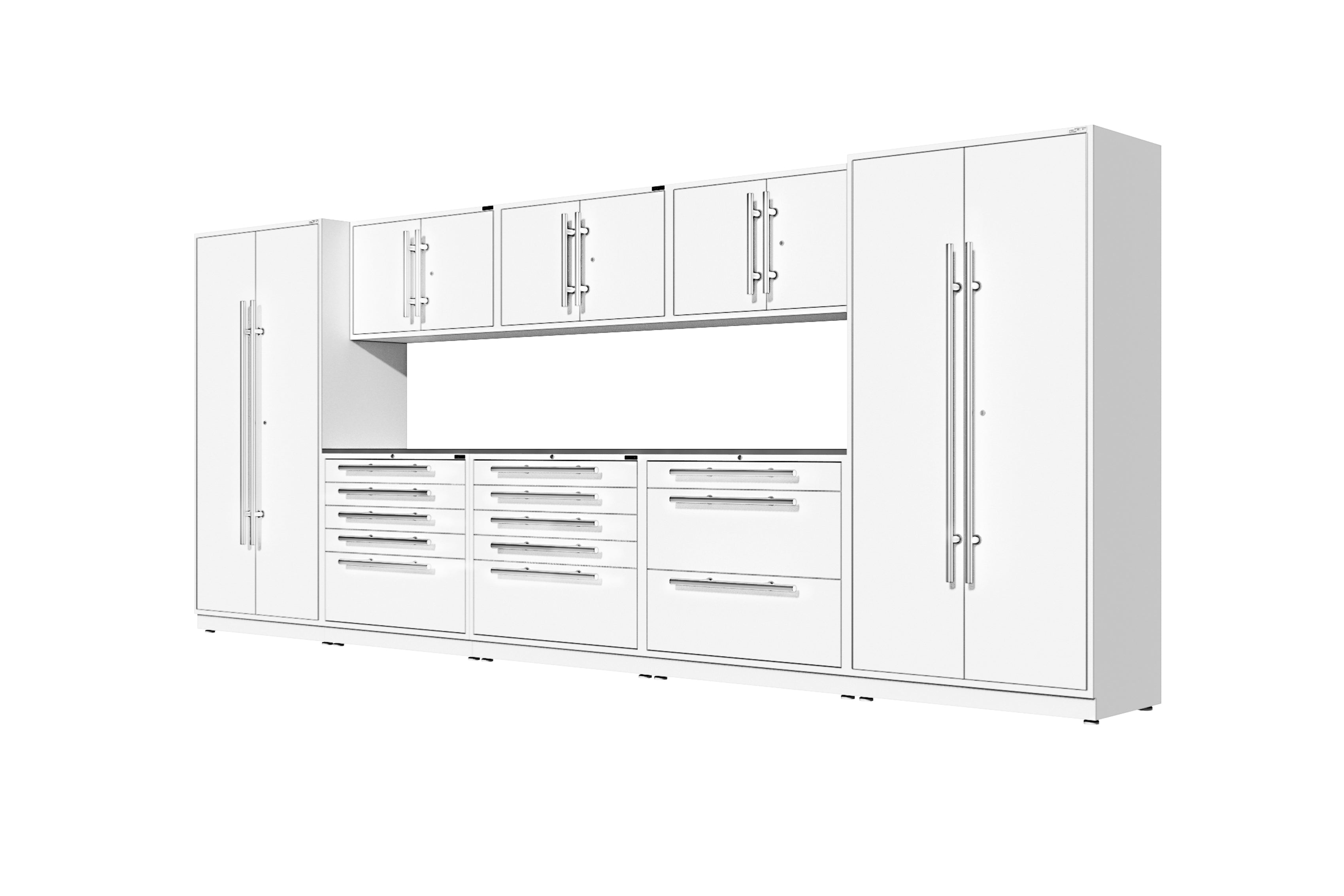 ProSlat LUX 200 Full Locker Preconfigured Array - Wall Mounted Garage Storage System for Tools & Equipment Organization
