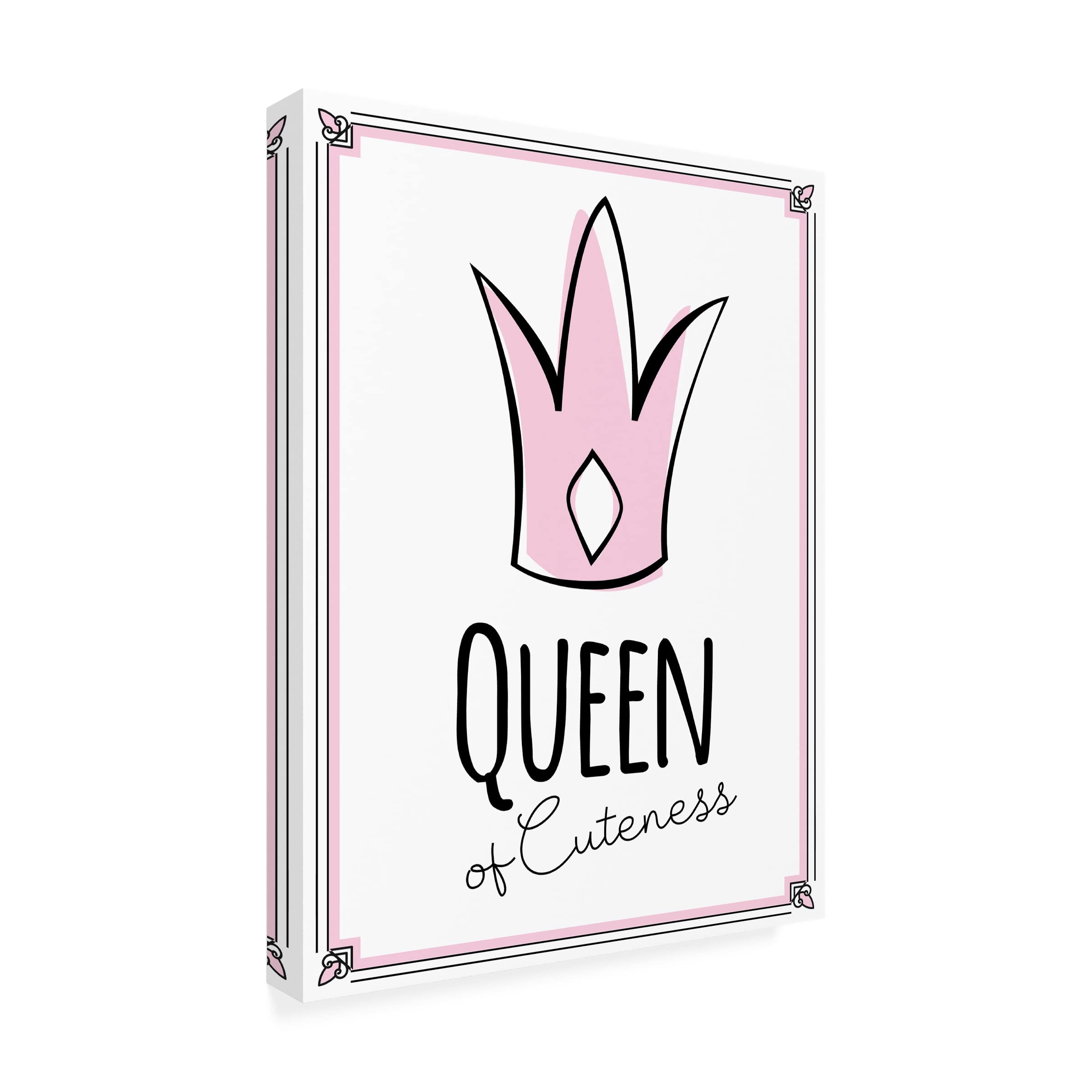 Trademark Fine Art 'Queen of Cuteness' Canvas Wall Art by Ayse - Kawaii Home Decor for Bedroom, Living Room & Office