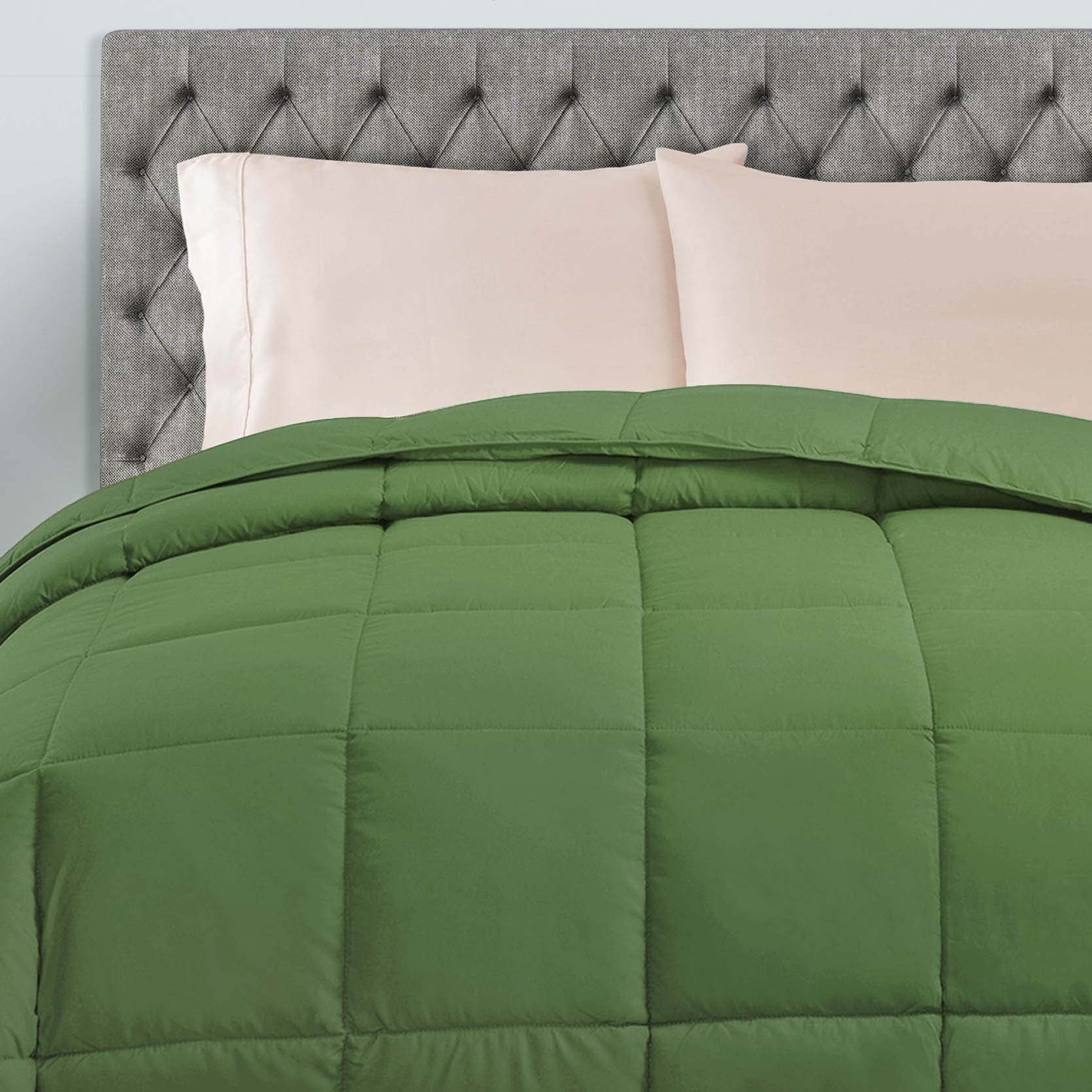 All-Season Reversible Down Alternative Comforter - Lightweight & Hypoallergenic Bedding for Year-Round Comfort - Perfect for Master Bedroom, Guest Room & Dorm Use