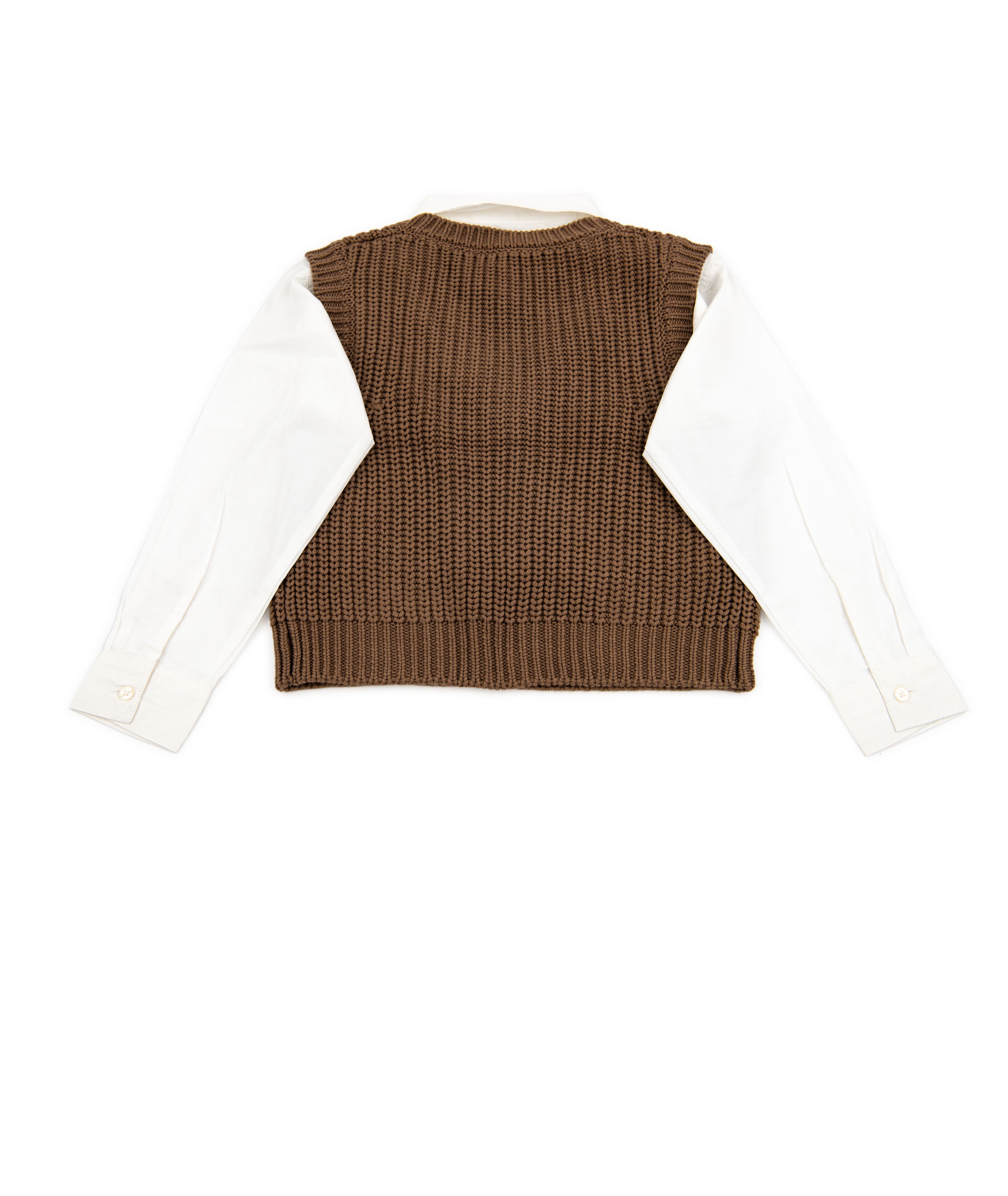 Vintage Havana Style Girls Sweater Vest Long Sleeve Blouse - Cozy Knit Top for School, Fall Fashion & Casual Outfits