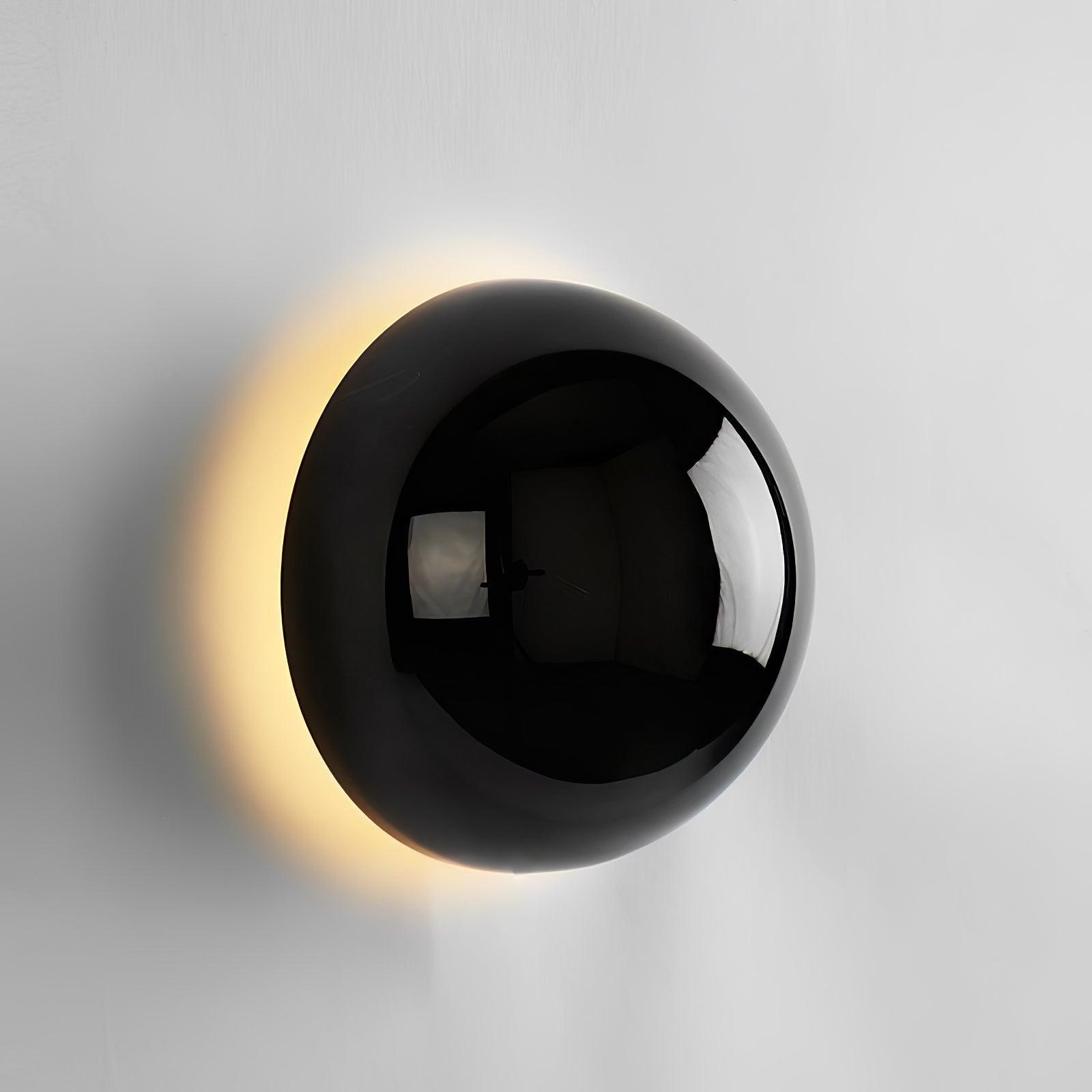 Elegant Aurum Sphere Wall Sconce - Modern Gold LED Light Fixture for Living Room, Bedroom, or Hallway Decor