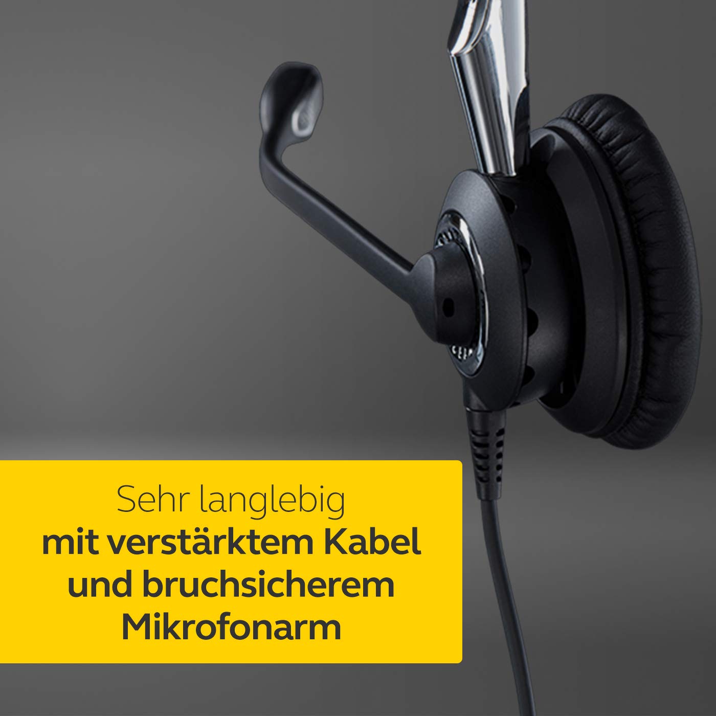Jabra Biz 2400 II Duo USB Headset - Noise Cancelling Office Headphones for Clear Calls | Perfect for Remote Work, Call Centers & Business Communications