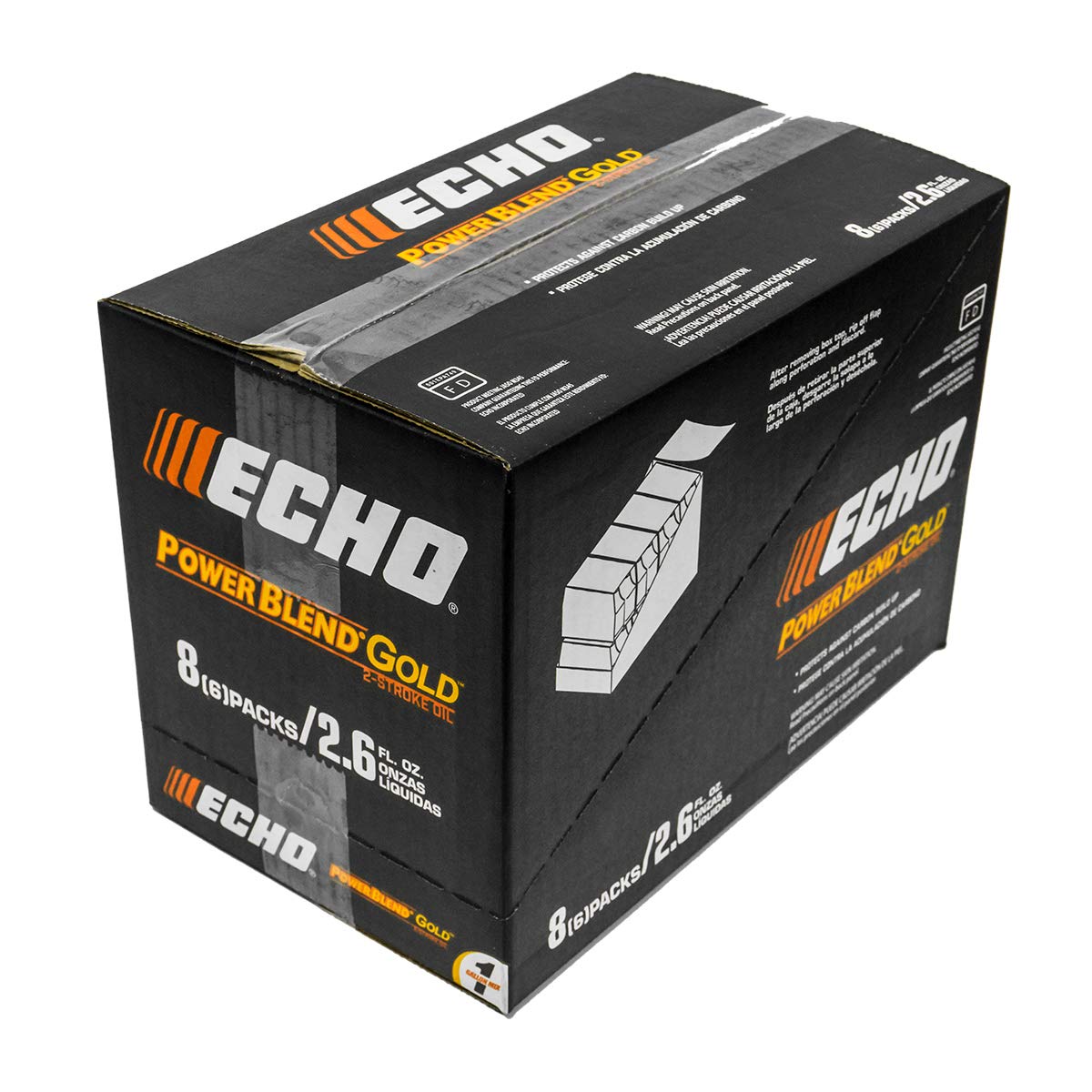 48 Pack Echo Power Blend 2-Cycle Engine Oil 2.6 Oz Bottles - Mixes with 1 Gallon Gas for Chainsaws, Trimmers & Outdoor Power Equipment