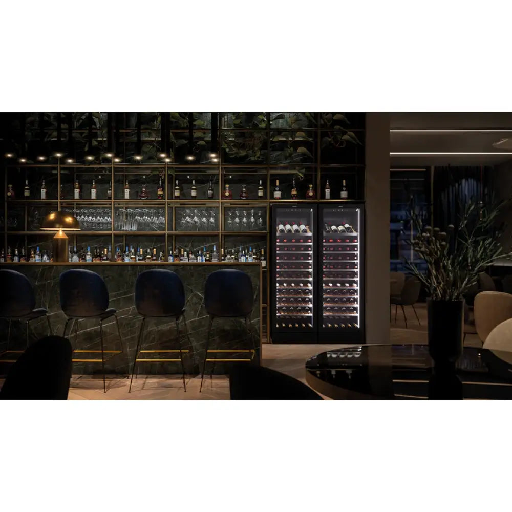 Vintec VWM198PBA Premium 126-Bottle Wine Cooler with Right Hinge & Multi-Temperature Zones - Perfect for Home Bars, Restaurants, and Wine Collectors