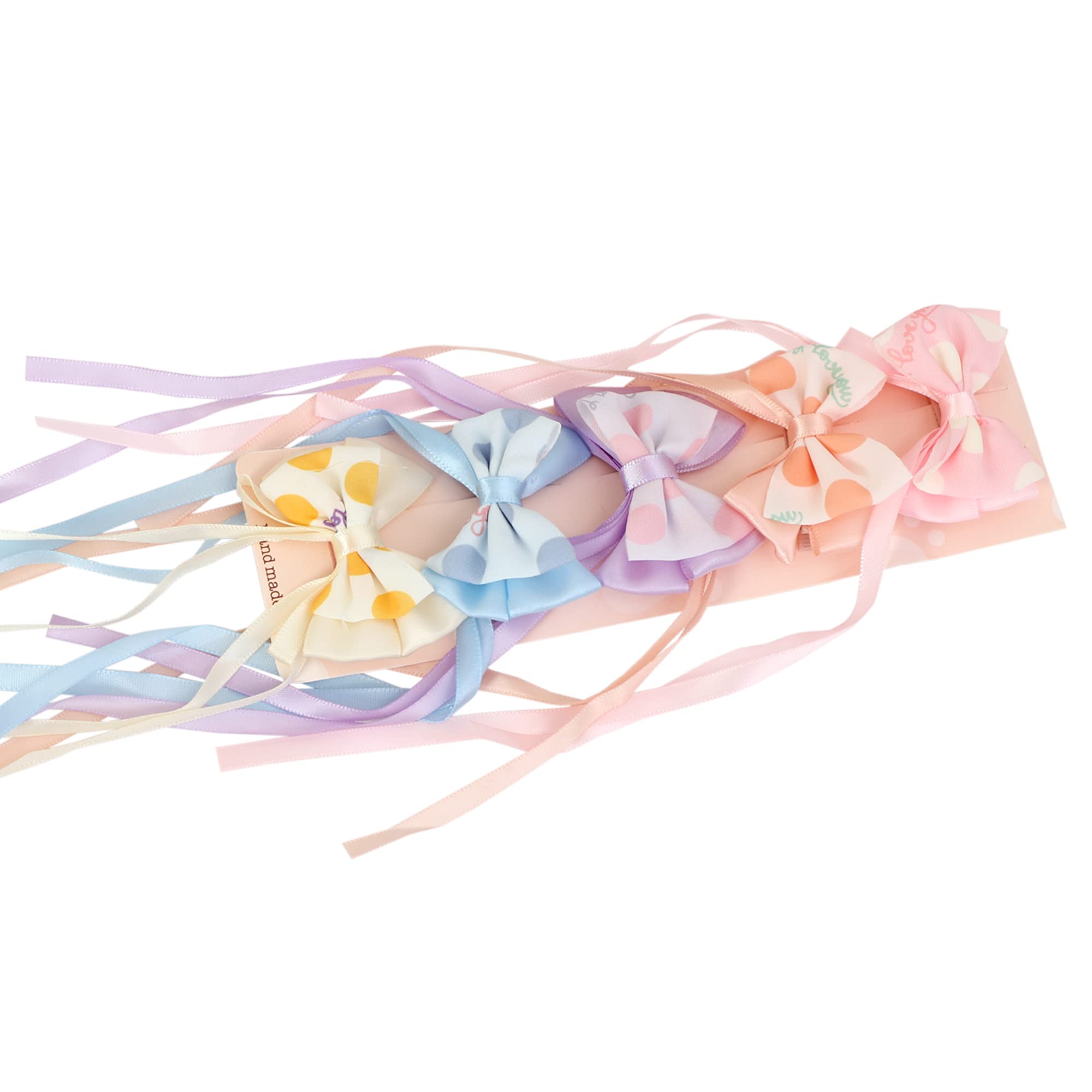 Starvis Silky Organza Hair Barrettes for Girls - Large Bow Hair Clips, Metal French Barrette, Soft Plain Color Bowknot Hairpins (Pack of 5) | 90s Retro Hair Accessories for School, Parties & Everyday Style