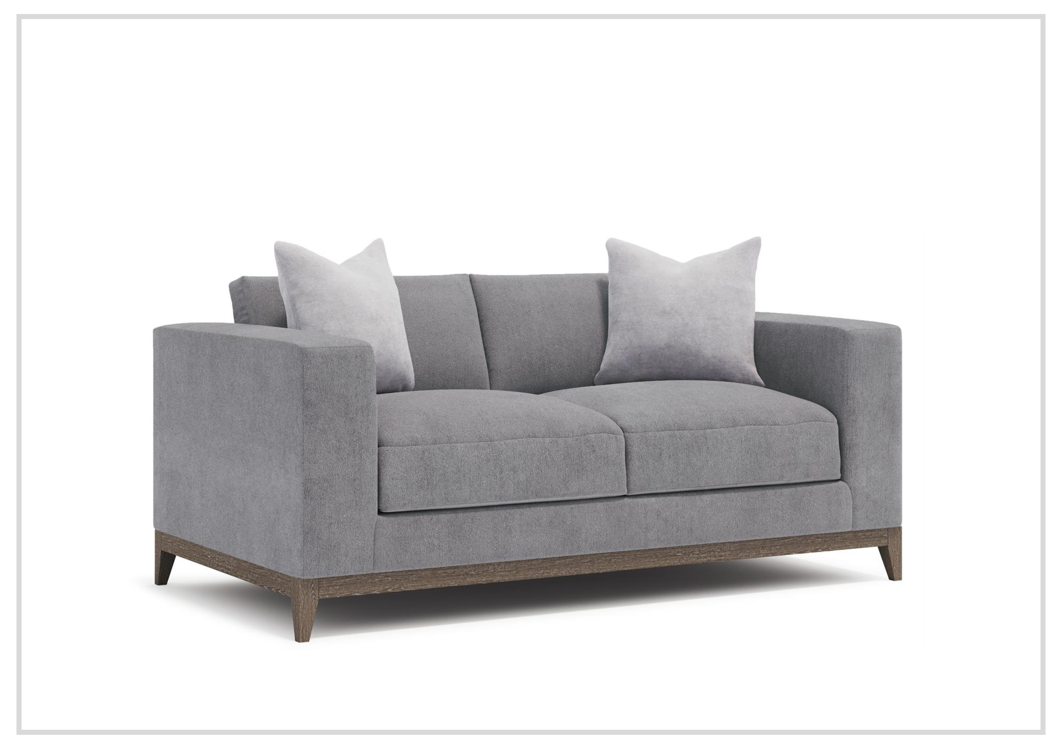 Bernhardt Noel Fabric Loveseat with Track Arms - Comfortable Small Sofa for Living Room, Bedroom & Office | Perfect for Couples, Small Spaces & Cozy Seating