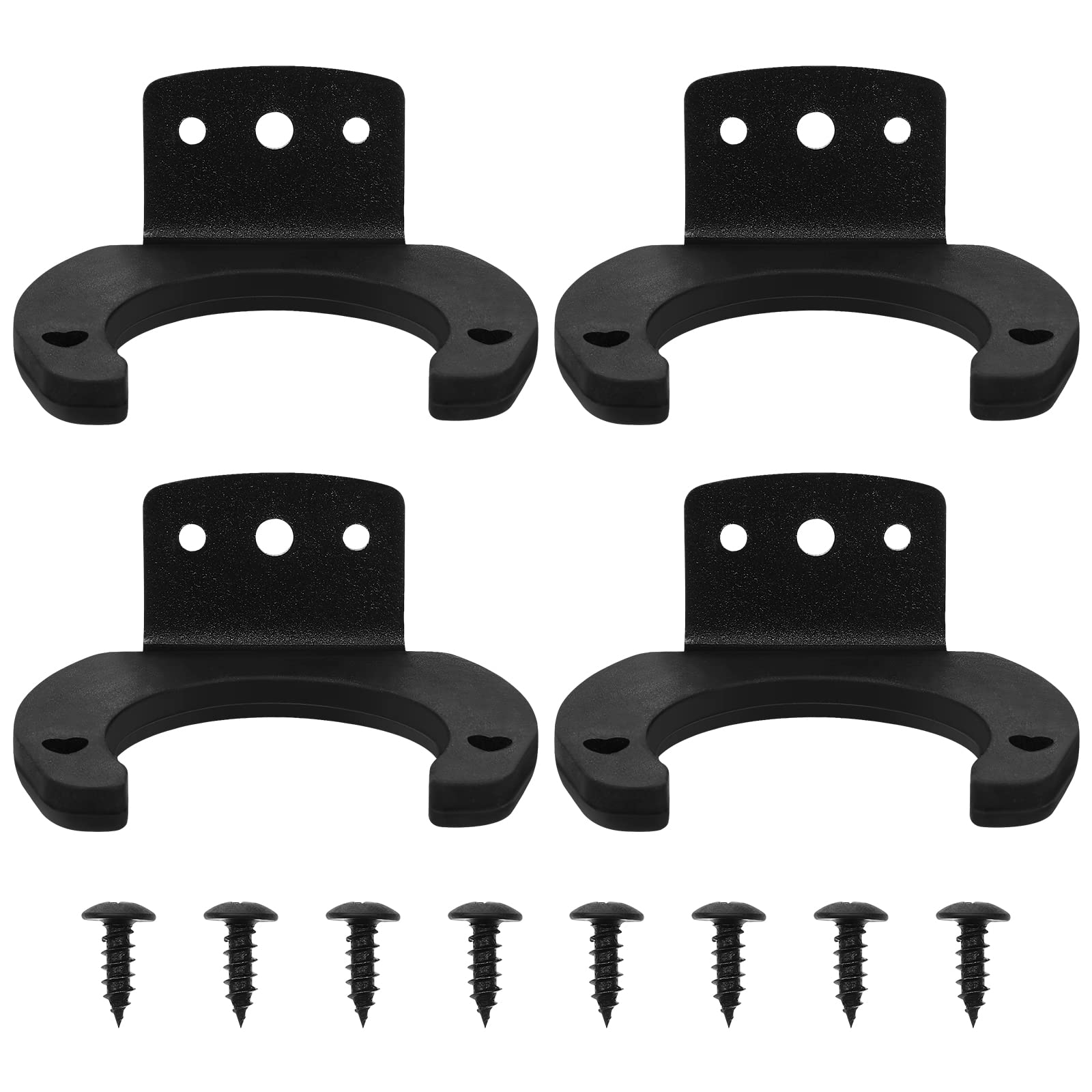 MILISTEN 4-Pack Microphone Holder Clips - Wall Mount Mic Stand Clamp for Studio, Podcast & Home Recording - Durable Metal Microphone Hook for XLR & USB Mics