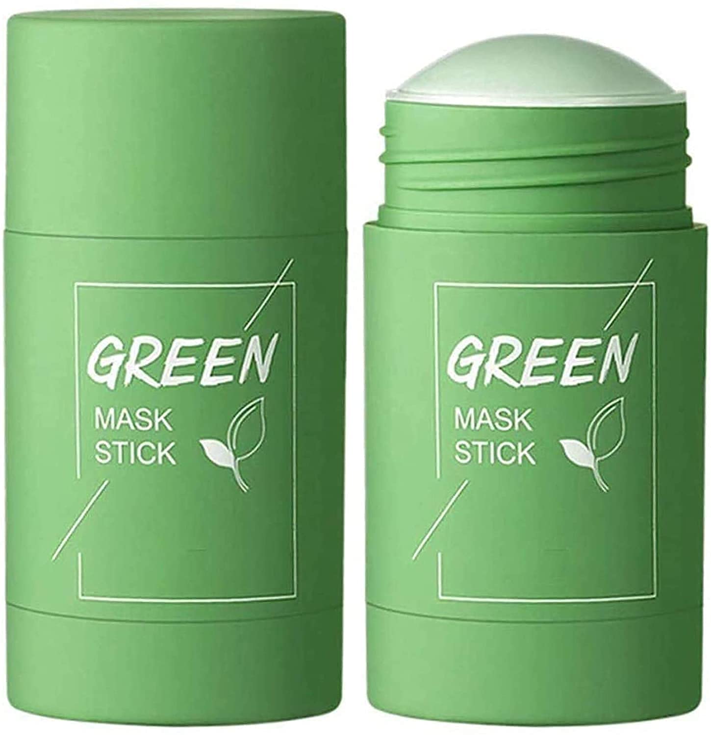 Lusty Soul Green Tea Face Mask Stick - Oil Control & Deep Pore Cleansing with Ear Wax Remover Kit (2-Piece Set) | Perfect for Skincare Routine & Travel Essentials
