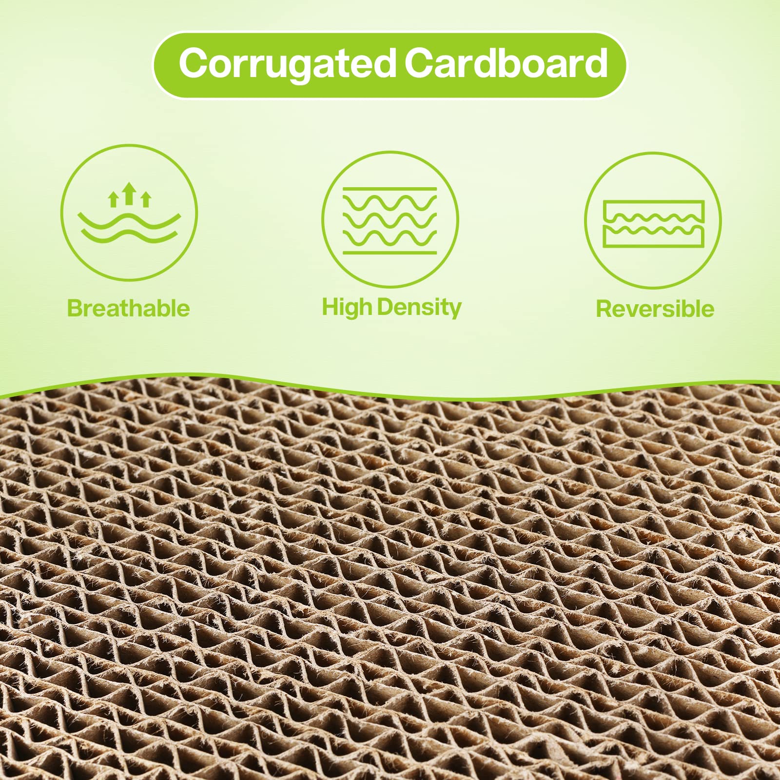 Pecute 2-Pack Cat Scratcher Boards with Catnip - Small & Medium Scratching Pads for Kitties, Durable Cat Lounger for Indoor Cats - Perfect for Sofa Protection & Playtime