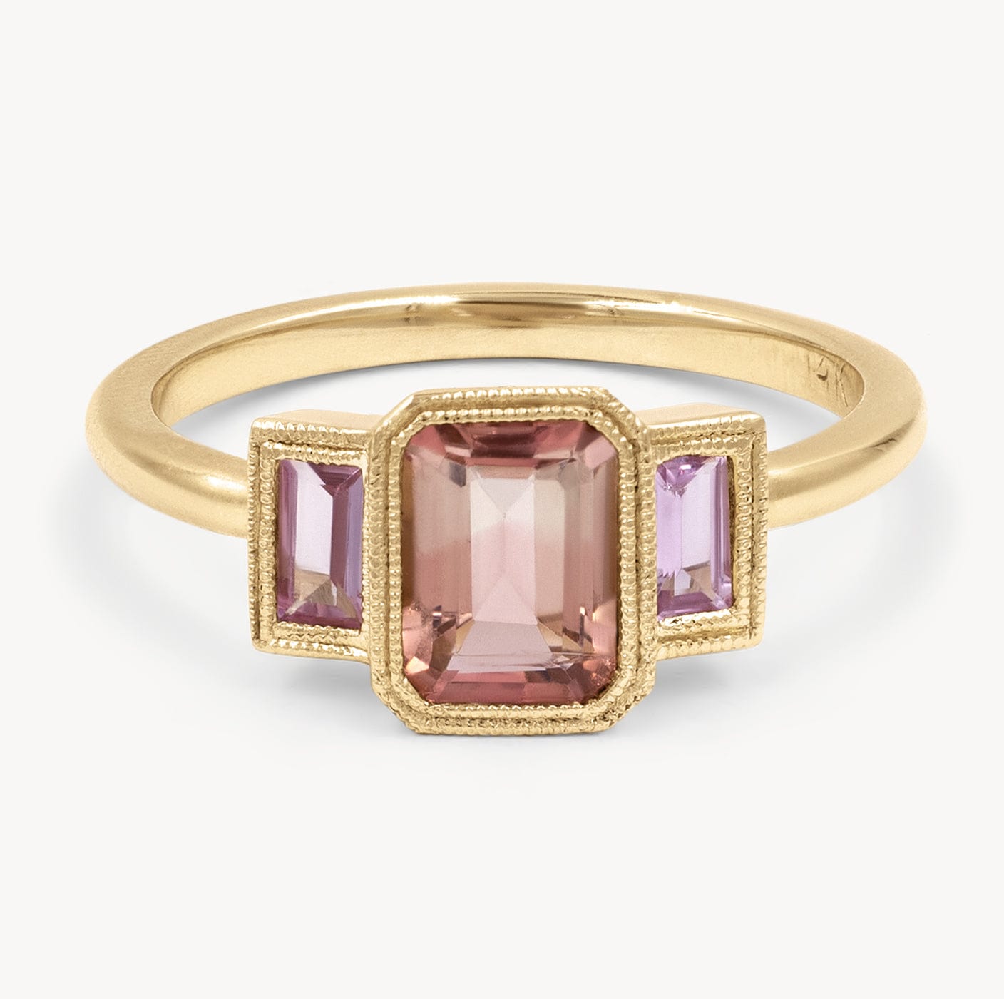 Exquisite Charlotte Bicolor Tourmaline & Sapphire Ring - Unique Handcrafted Jewelry for Women - Perfect for Weddings, Anniversaries & Special Occasions