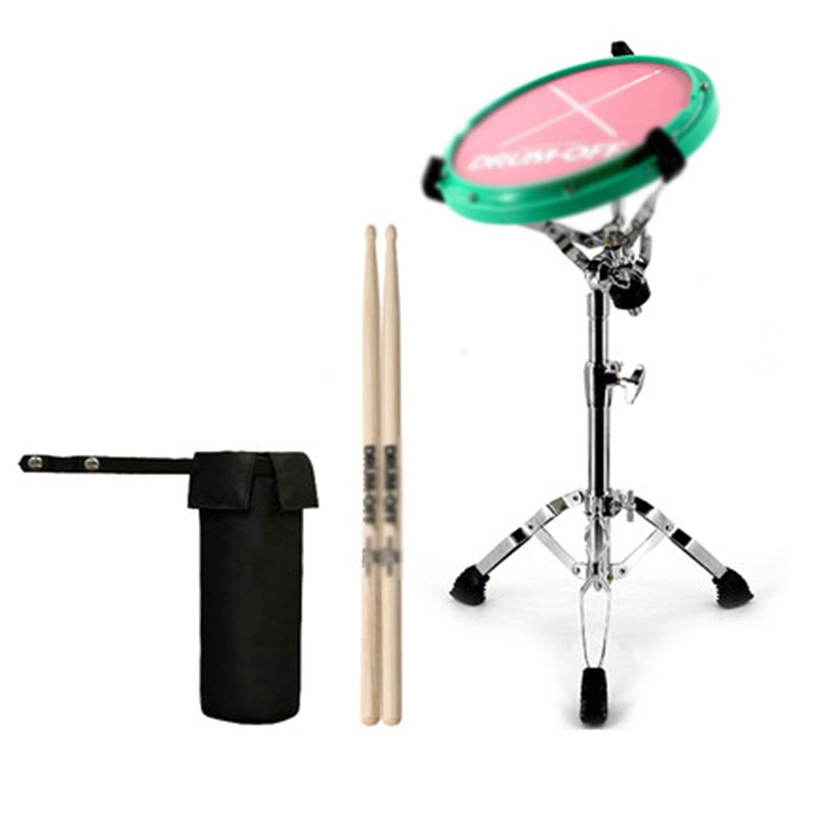 DUTUI 12 Inch Electronic Drum Pad Set for Beginners - Portable Mute Practice Drum Kit with Percussion Board & Built-in Metronome (Green) | Perfect for Home Practice, Studio Recording & Silent Drumming Sessions