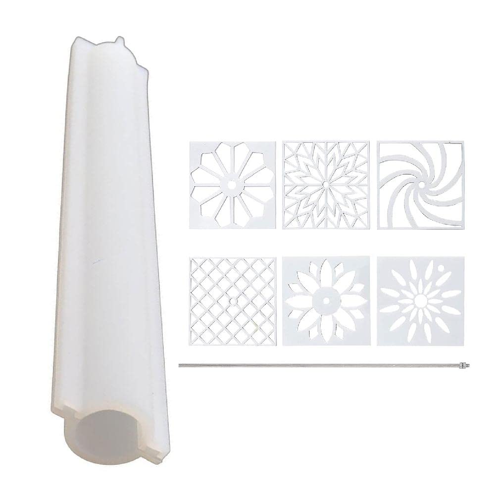 6 Styles Flower Soap Molds with Tools - Creative DIY Soap & Candle Making Kit, Silicone Column Molds & Stamping Tools for Kids, Epoxy Resin & Cake Decorating - Perfect for Handmade Gifts, Bath Bombs, and Craft Projects