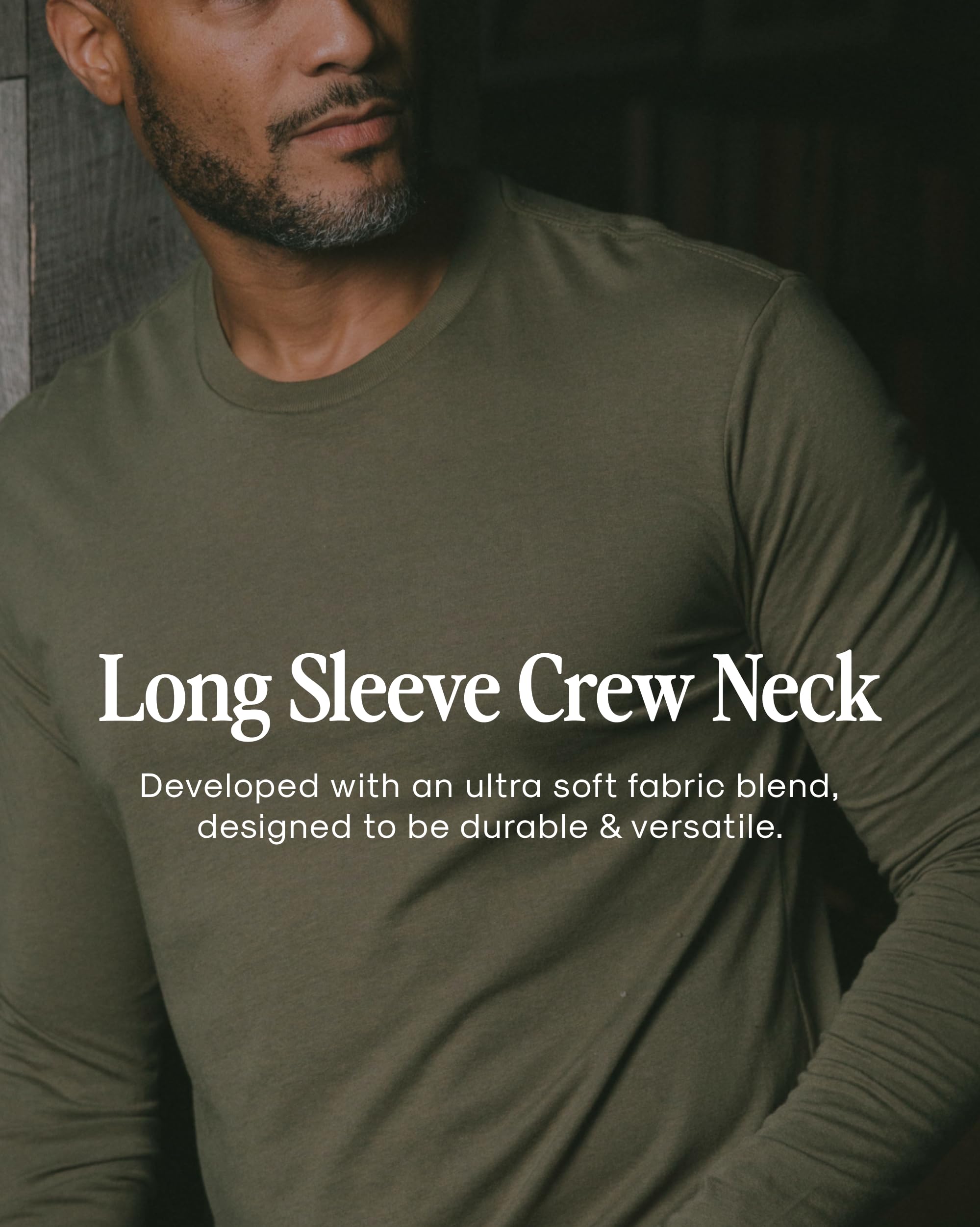 True Classic Men's Long Sleeve T-Shirts | Premium Cotton Henley & Crew Neck Thermal Shirts for Men | Regular & Tall Sizes | Perfect for Casual Wear, Layering & Winter Comfort