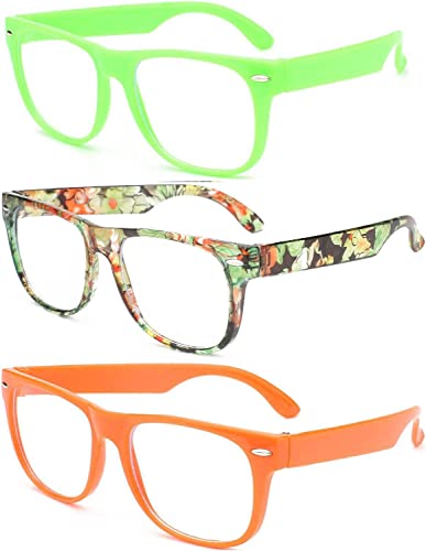 Green, Floral, Orange