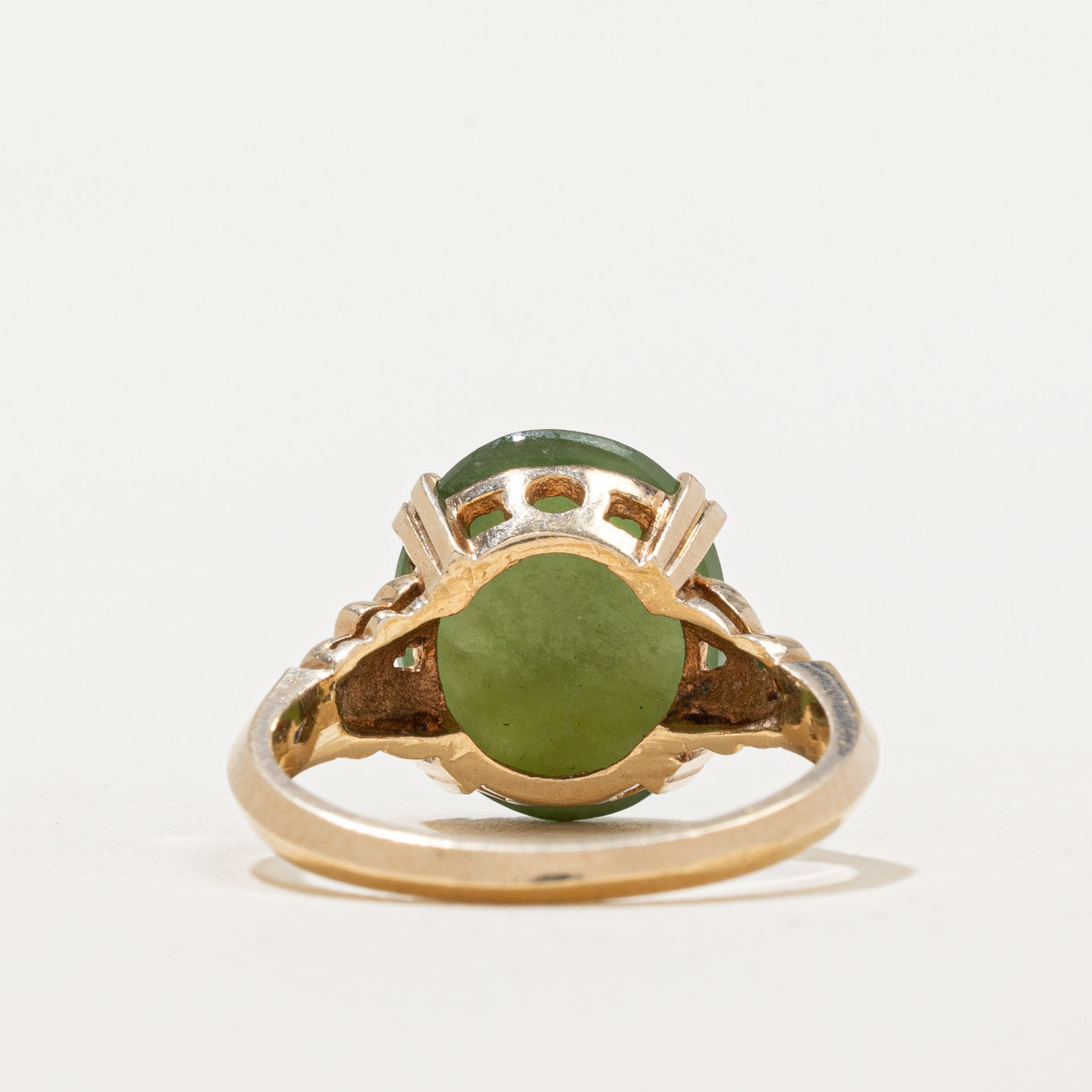 4.00ct Genuine Nephrite Jade Cocktail Ring - Size 5.75 - Elegant Statement Jewelry for Women | Perfect for Parties, Weddings & Special Occasions