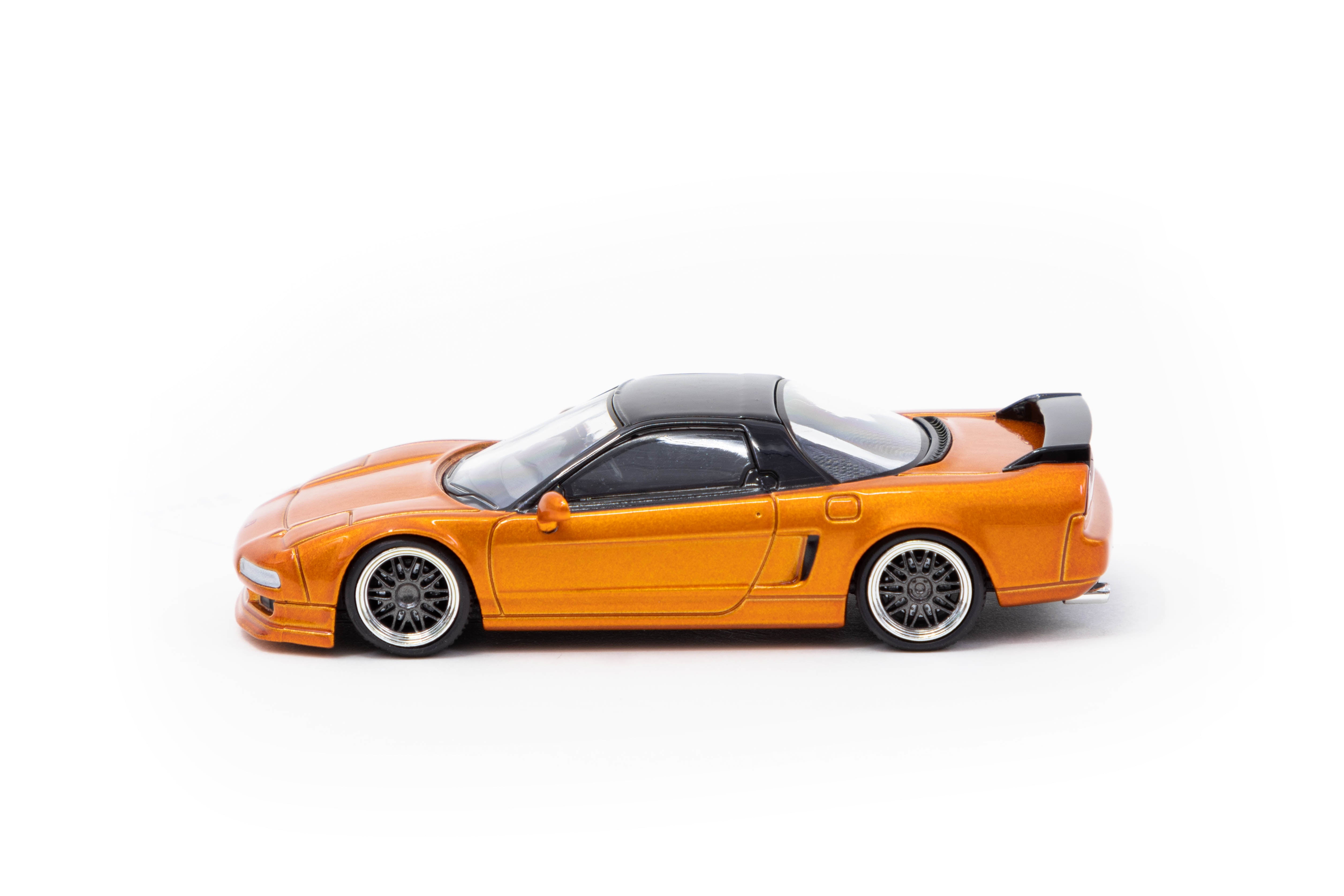 1/64 Scale Honda NSX (NA1) Orange Metallic Diecast Model Car - Collectible Toy for Display, Racing Games & Car Enthusiasts