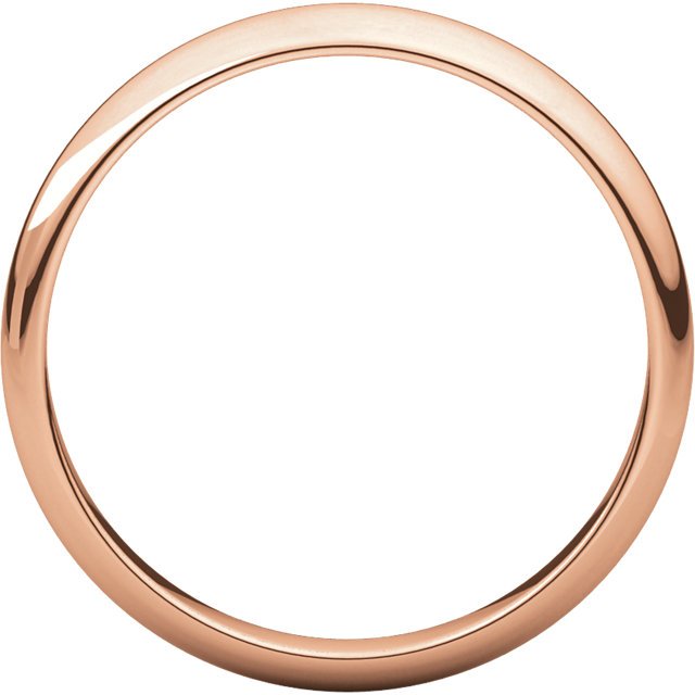 14K Gold 3mm Half Round Wedding Band for Women - Elegant & Timeless Bridal Ring for Engagement, Anniversary & Special Occasions