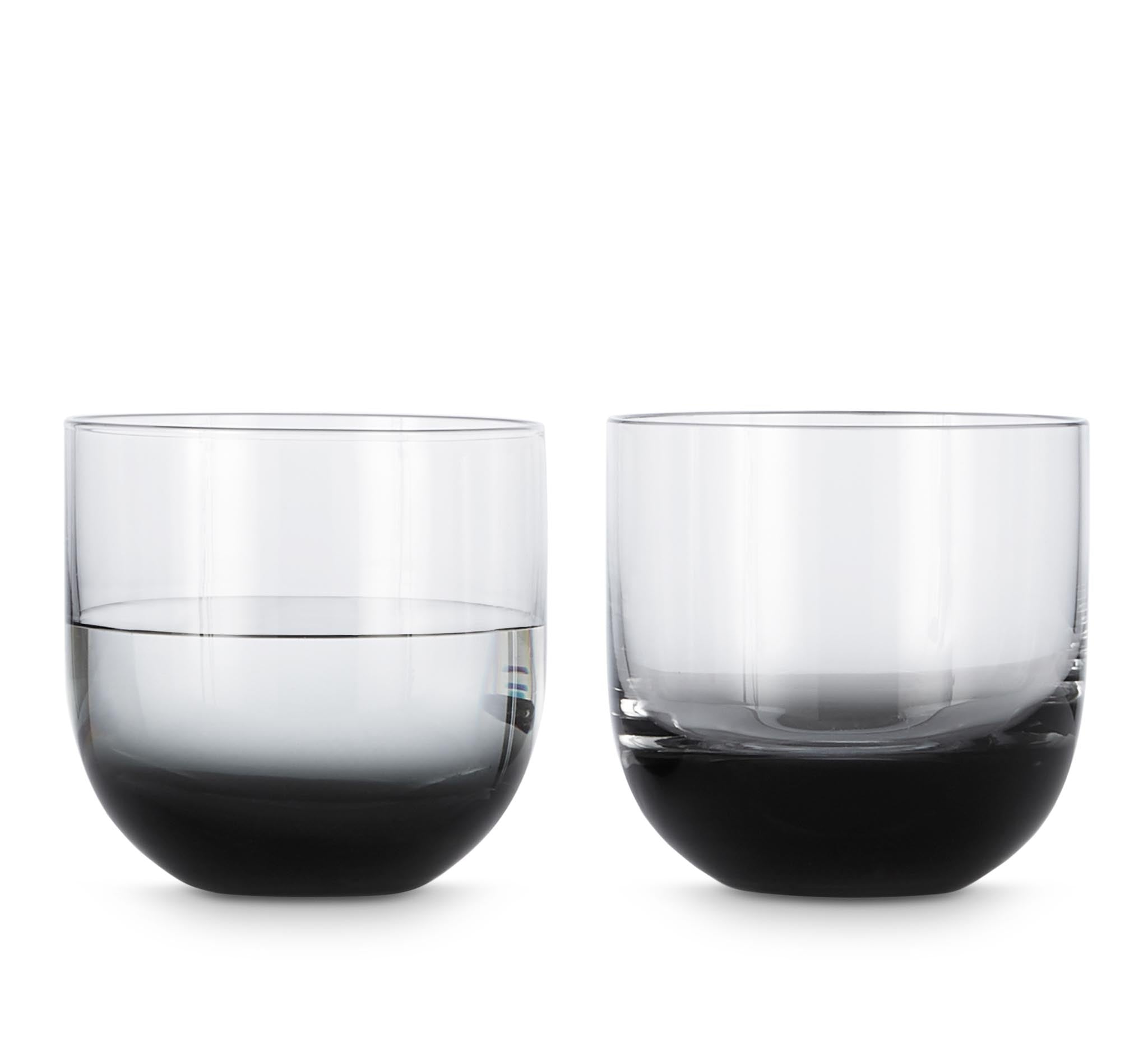 TOM DIXON Tank Whiskey Glasses Set of 2 (300ml) - Elegant Black Barware for Scotch, Bourbon & Cocktails - Perfect for Home Bars, Gifts & Entertaining
