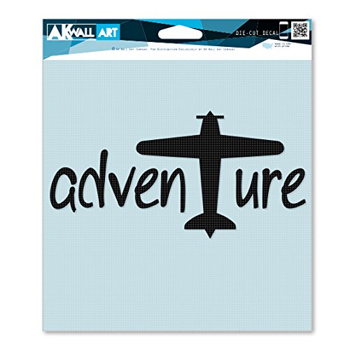 Adventure Travel Airplane Vinyl Decal Sticker for Car, Truck, Laptop - Multiple Sizes Available - Perfect for Outdoor Enthusiasts & Travel Lovers