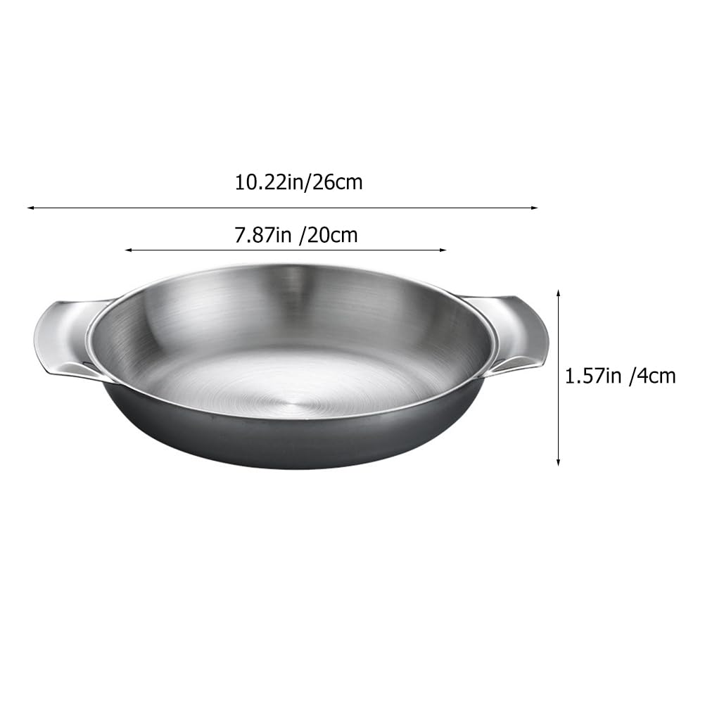 PRETYZOOM 5-Piece Stainless Steel Cookware Set - Nonstick Saucepan, Seafood Pot, Casserole with Double Handles - Durable Kitchen Pots for Boiling, Steaming & Frying - Perfect for Home Cooking, Camping & Restaurant Use