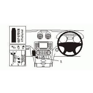 ClicOn No Holes Angled Dash Mount for Mercedes Benz M Class ML (2005-2011) - Secure Phone Holder for Car, Perfect for GPS Navigation & Hands-Free Driving
