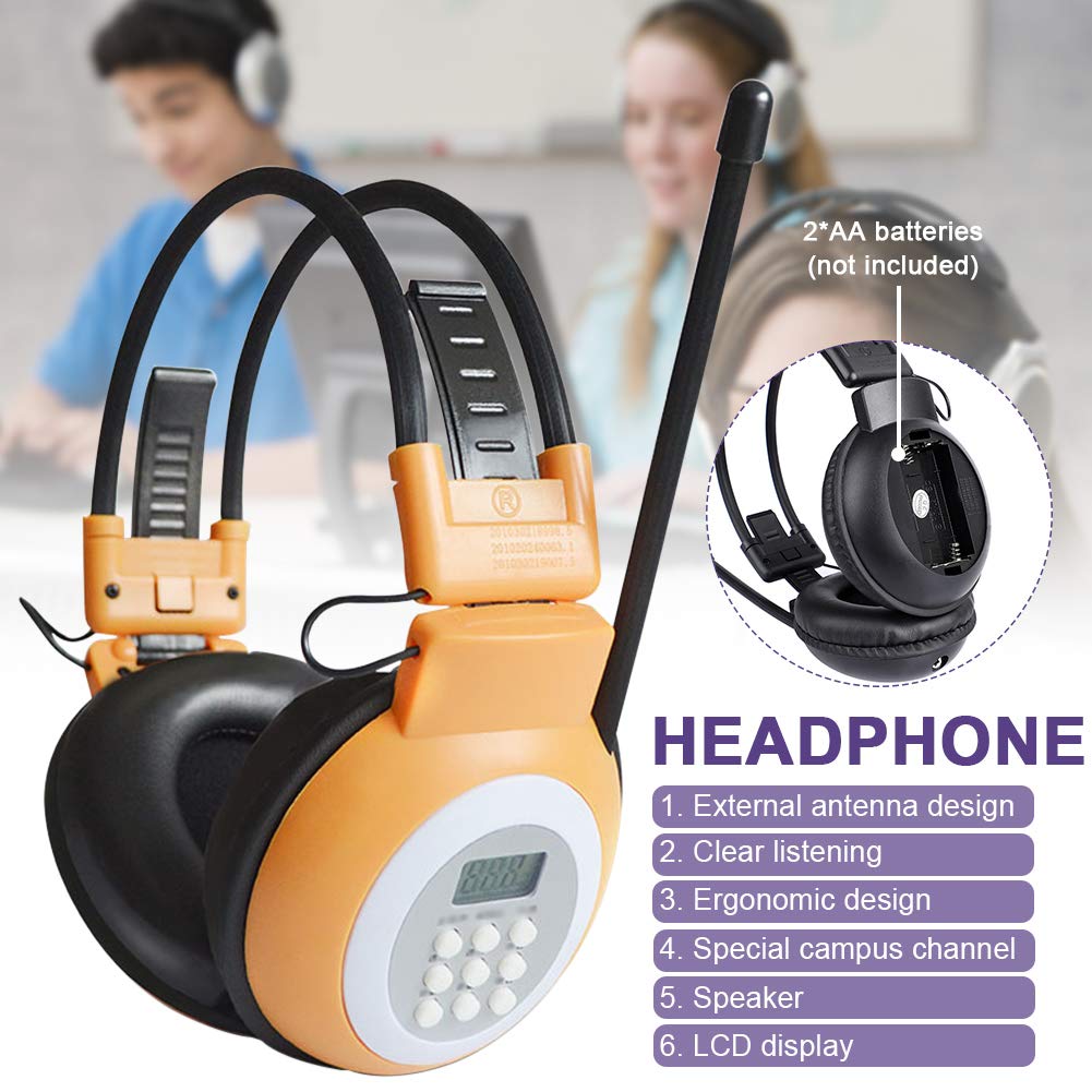 MOVKZACV Portable FM Radio Headphones - Wireless Ear Muffs with Built-in Radio & Superior Reception for Walking, Jogging, Work & Music - Perfect for Outdoor Activities, Commuting & Relaxation