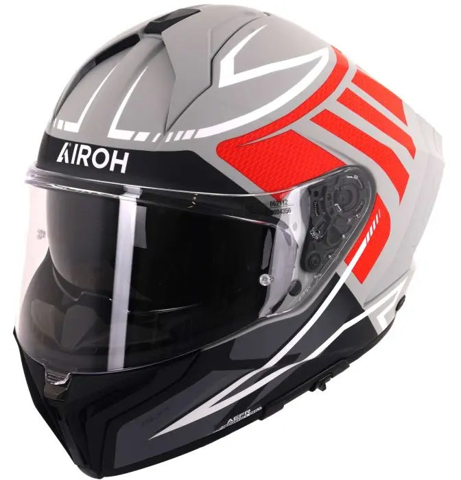 Airoh Matryx Rider Motorcycle Helmet - Matt Red | DOT & ECE Certified | Lightweight & Ventilated for Comfort | Perfect for Street Riding & Commuting