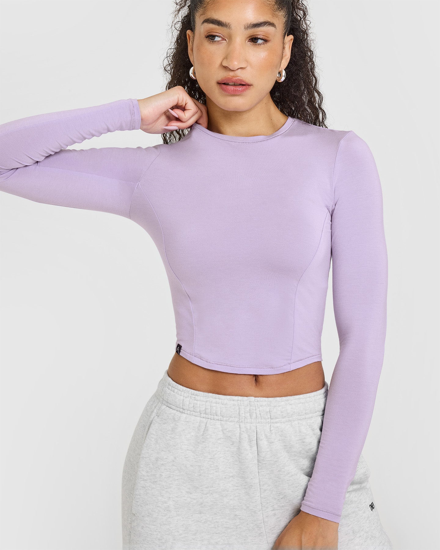 Mellow™ Soft Mid Long Sleeve Women's Tops - Wisteria Purple | Comfortable Stretch Fabric for Everyday Wear, Work & Casual Outfits