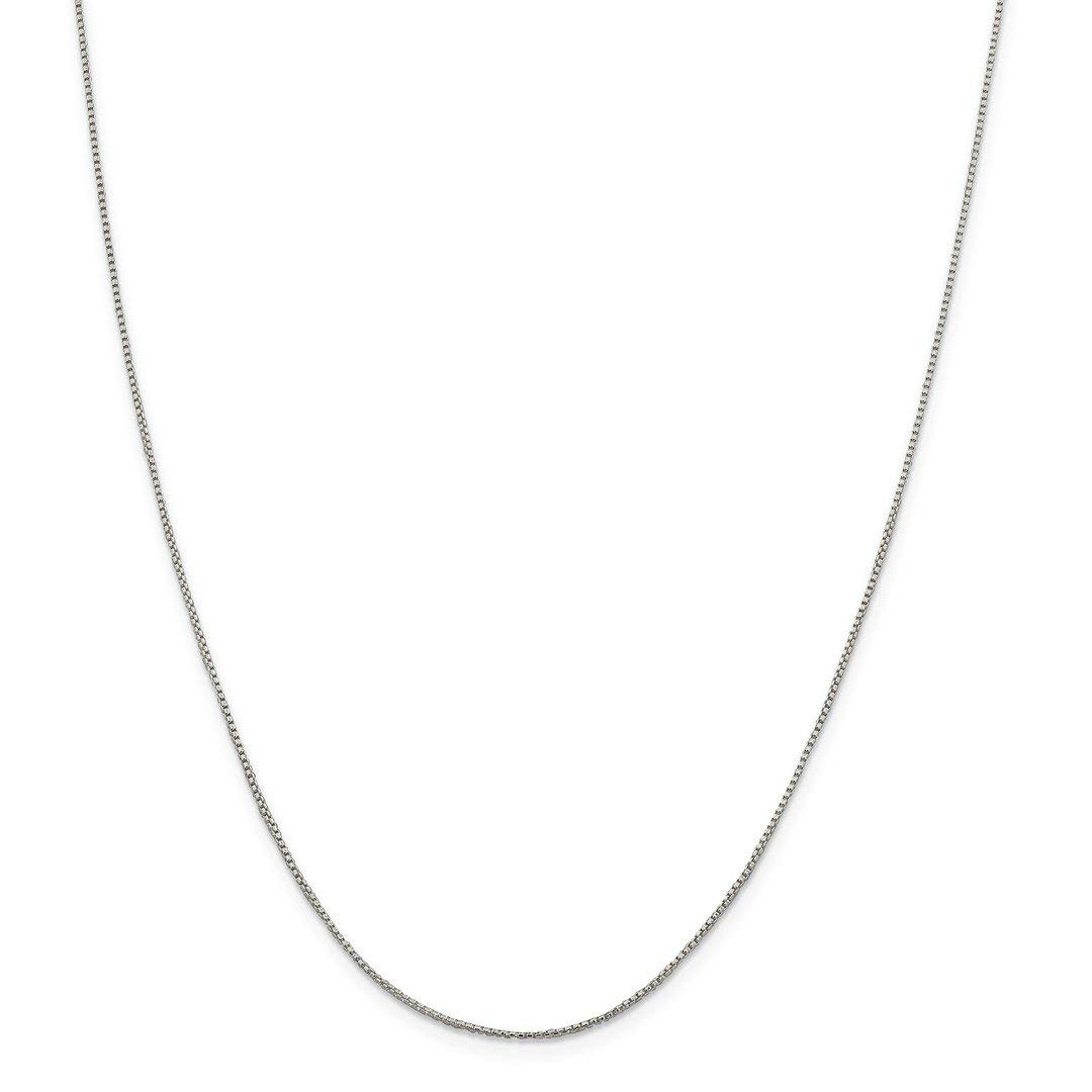 925 Sterling Silver 1mm Round Link Box Chain Necklace 16 Inch - Dainty Pendant Charm Necklace for Women, Fine Jewelry Gift for Her - Perfect for Everyday Wear, Special Occasions & Anniversary Gifts