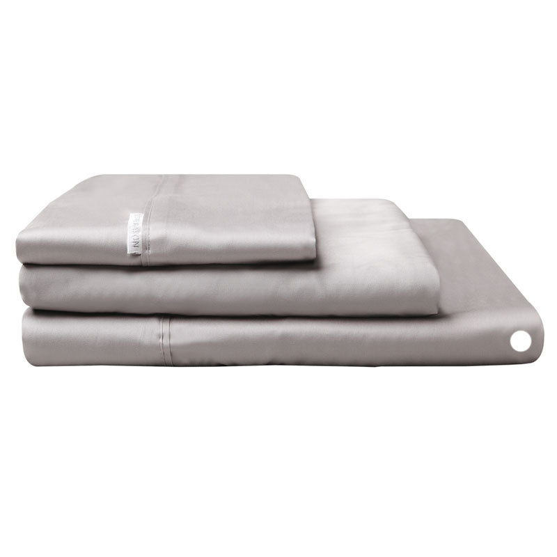 Premium 100% Egyptian Cotton Sateen Flat Sheet - 400 Thread Count King Size in Elegant Pewter | Luxury Bedding for Master Bedroom & Hotel Suite