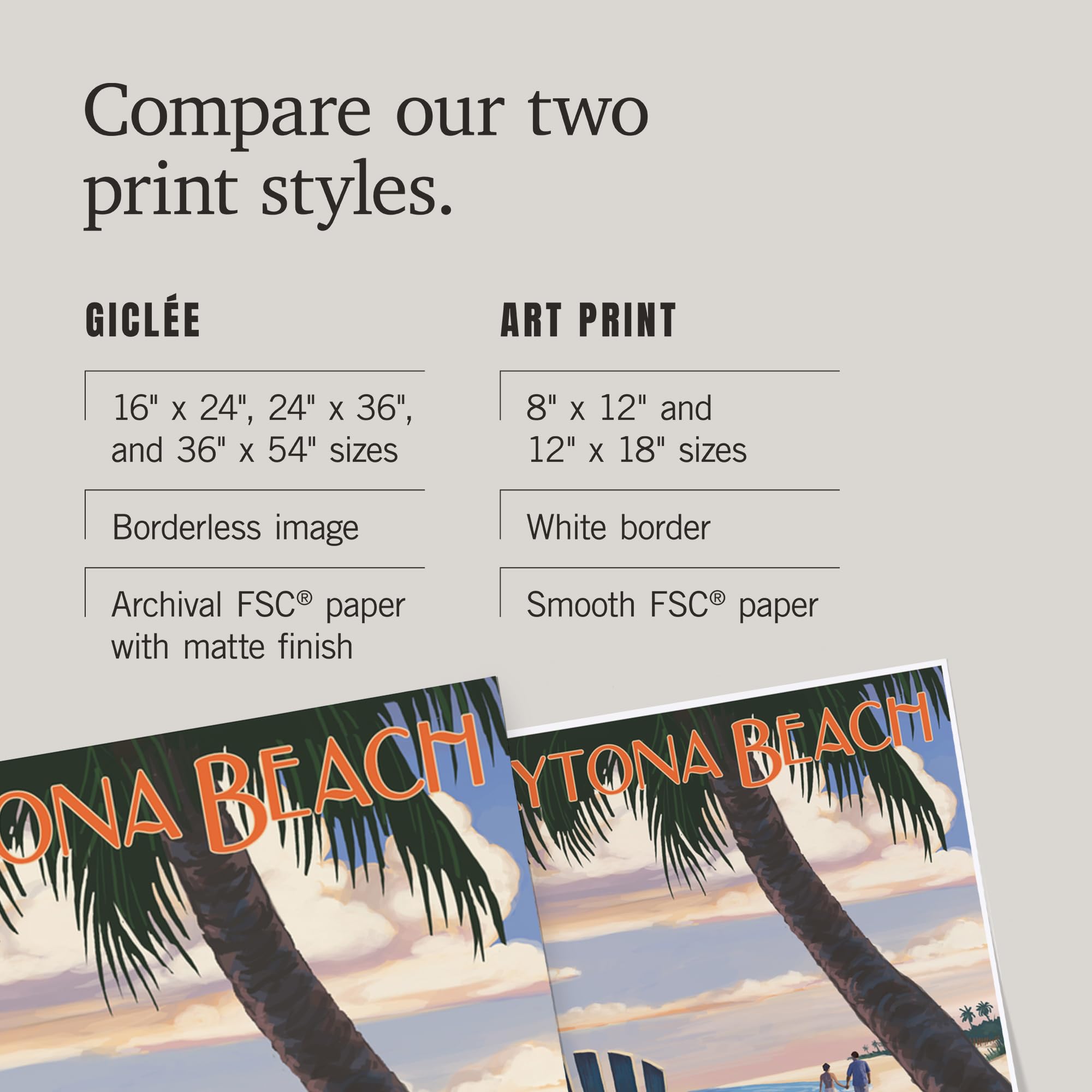 Lantern Press 16x24 Inch Giclee Print - Daytona Beach Florida Adirondack Chair on the Beach - Perfect for Coastal Home Decor and Beach House Wall Art