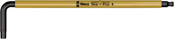Wera 950 SPKL L Key Hex Wrench 4mm - High Precision Yellow Hex Key Set for Professional Mechanics & DIY Projects - Perfect for Bicycle, Motorcycle & Furniture Assembly