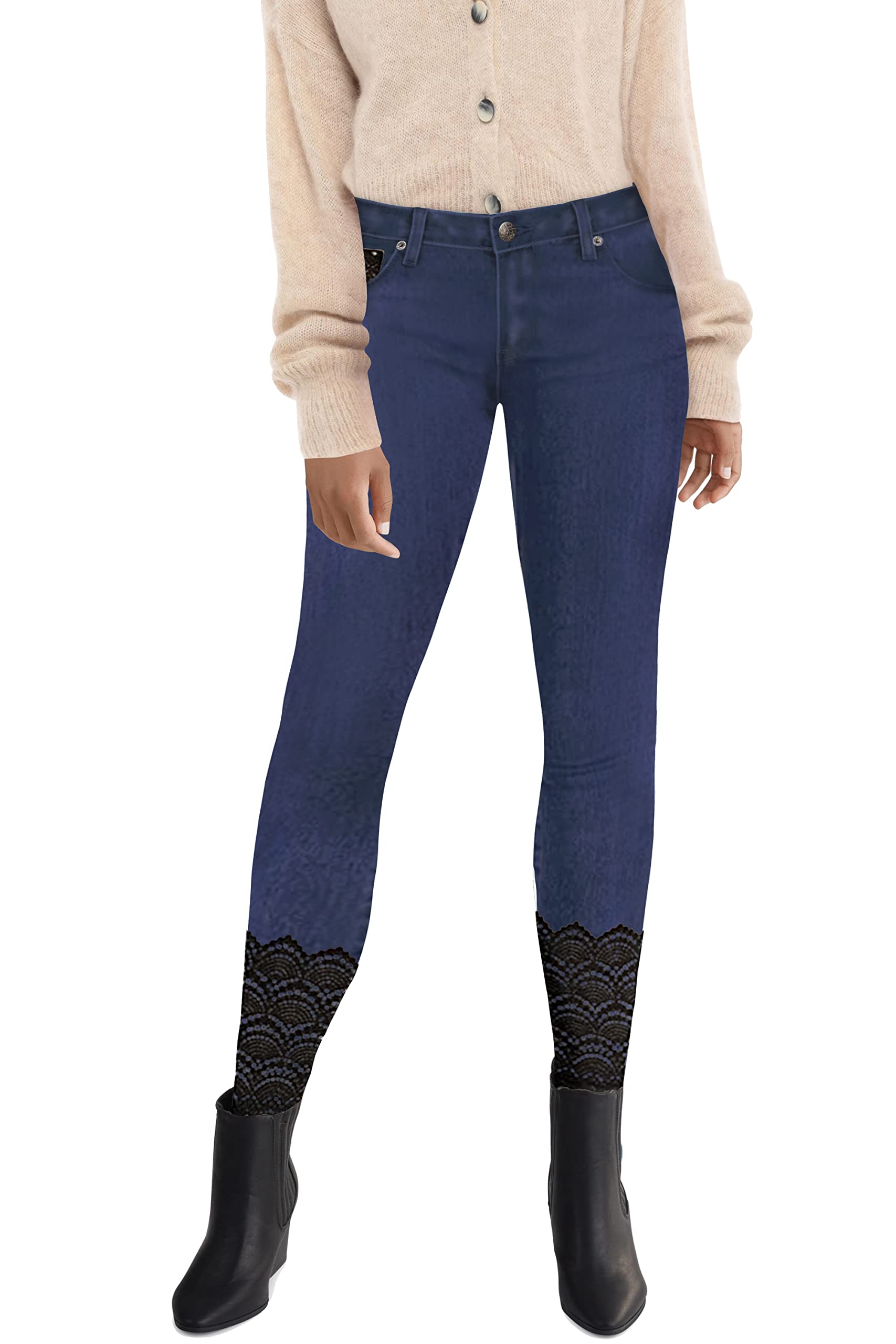 Hybrid & Company Women's Butt Lift Stretch Ripped Skinny Jeans - Super Comfy High Waist Denim Pants for Casual Wear & Night Out