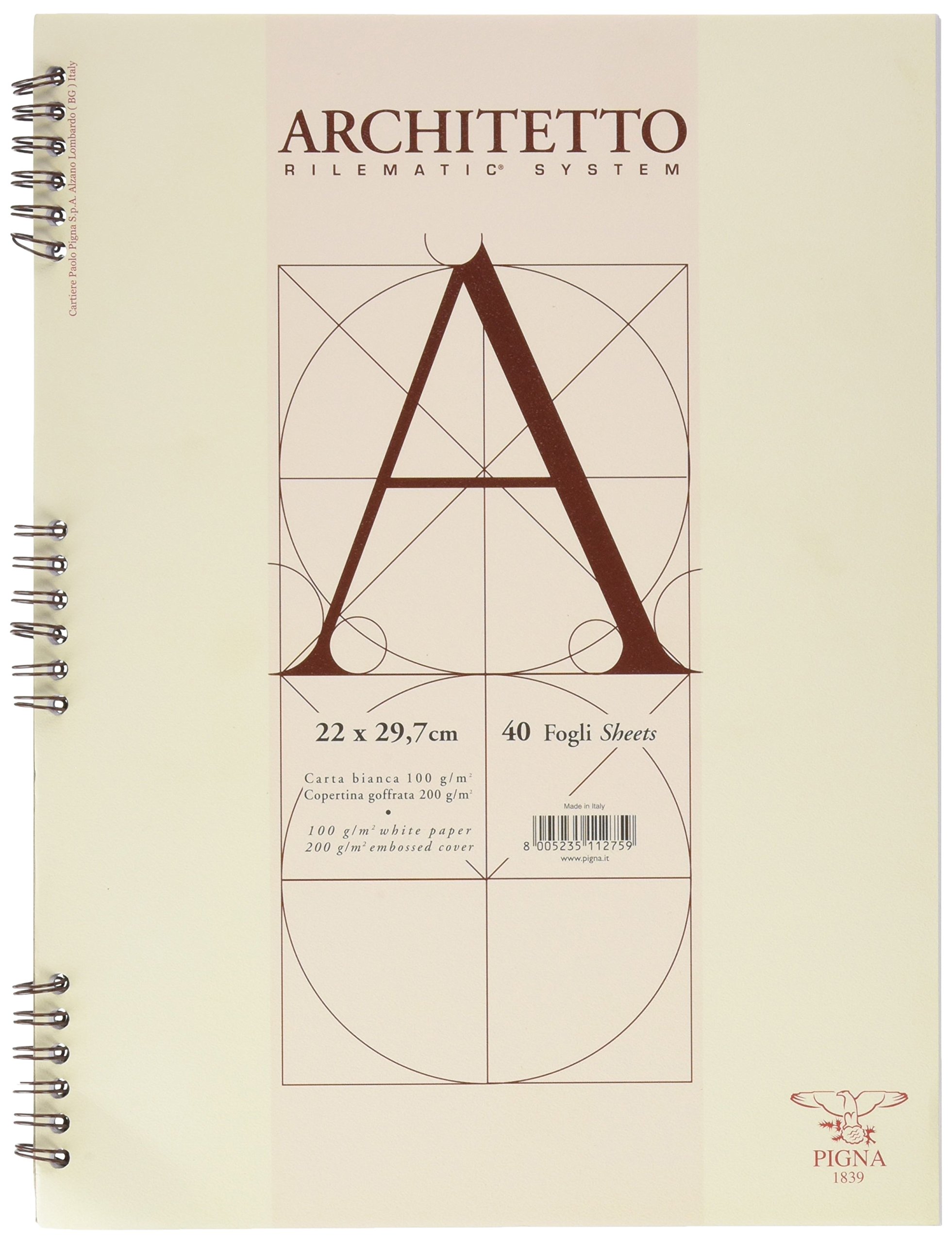 PIGNA 0105442BI Spiral Notebook - 70 Sheets, 8.5