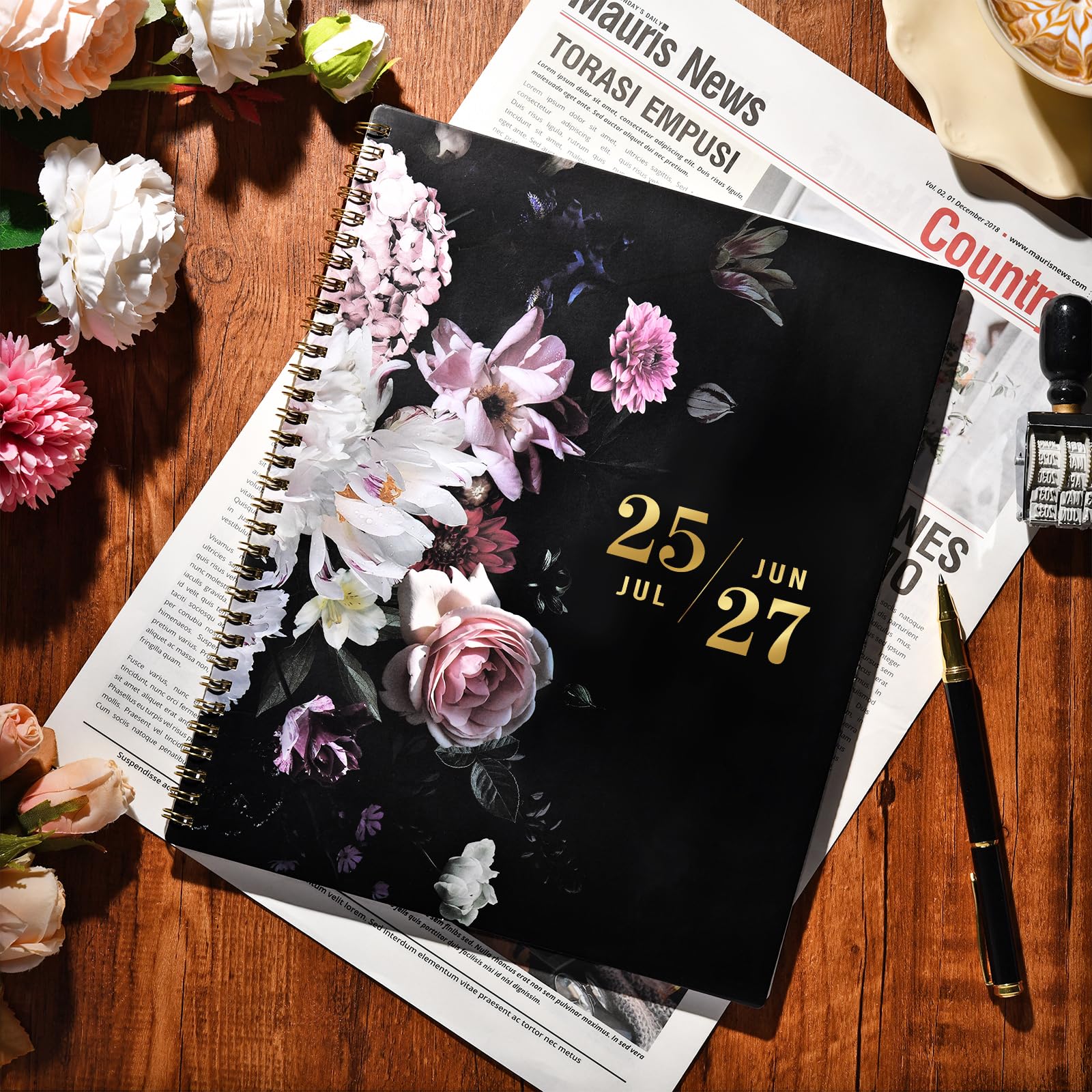 2025-2027 Monthly Planner - 9'' x 11'' 2-Year Academic Calendar (July 2025 - June 2027) with Tabs, Twin-Wire Binding & Inner Pocket | Premium Thick Paper for Office, School & Personal Organization | Perfect for Students, Teachers & Professionals