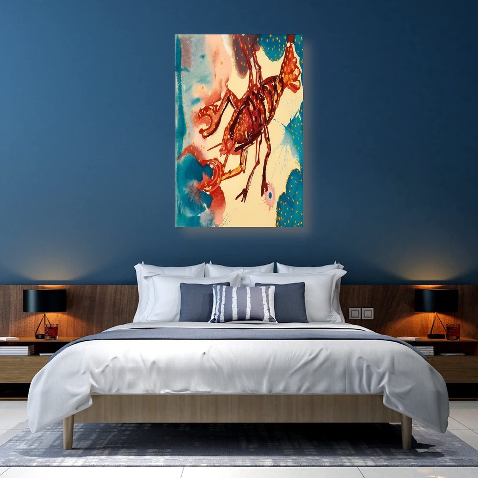 Salvador Dali Surrealist Art Print - The Persistence of Memory Painting Reproduction on Premium Canvas (16x24 inches, 40x60cm) - Unique Wall Decor for Living Room, Office & Bedroom Aesthetic