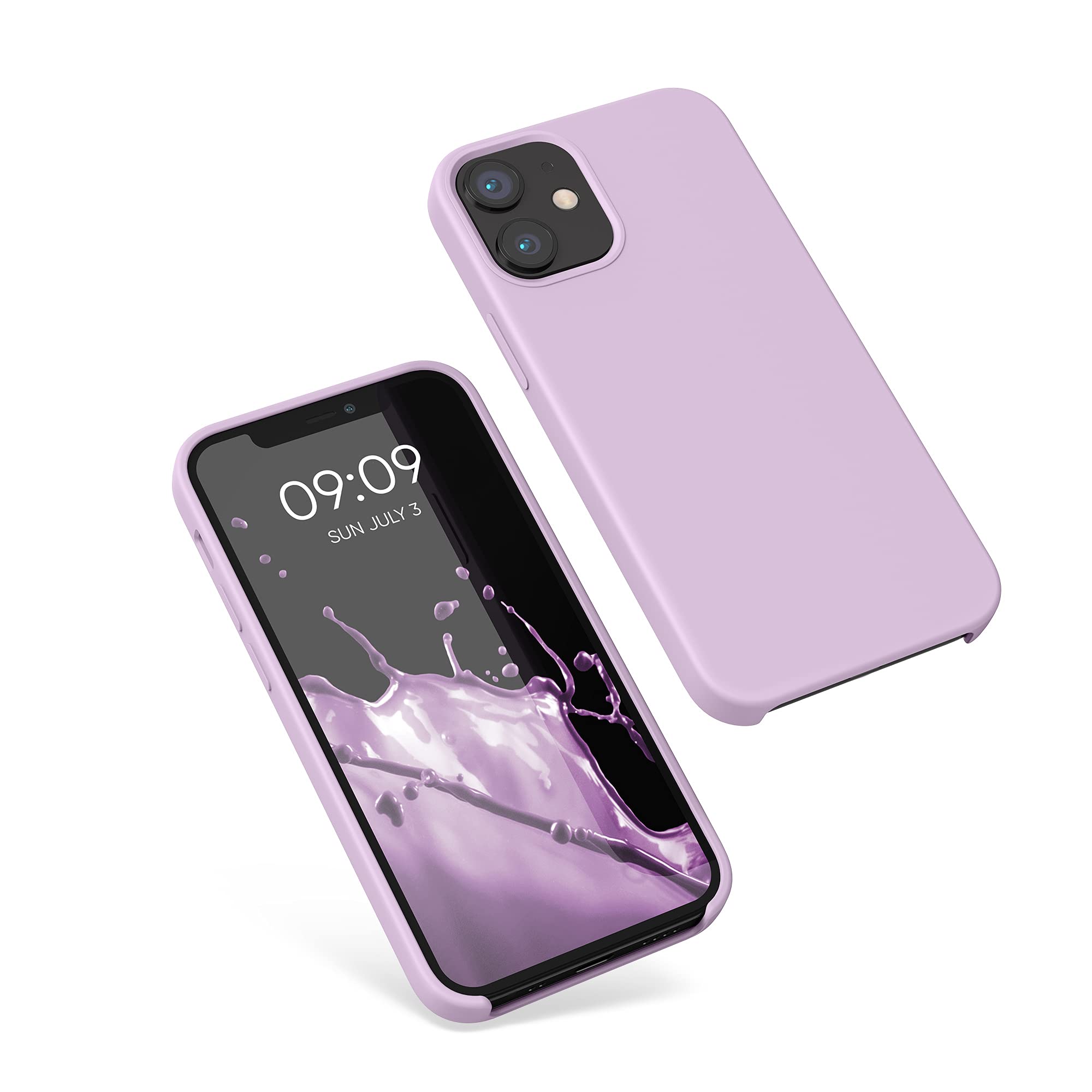 kwmobile Premium TPU Silicone Case for Apple iPhone 12 Mini - Soft Matte Finish, Shockproof Protection - Mauve Pink Phone Cover (Perfect for Everyday Use, Work & Travel)