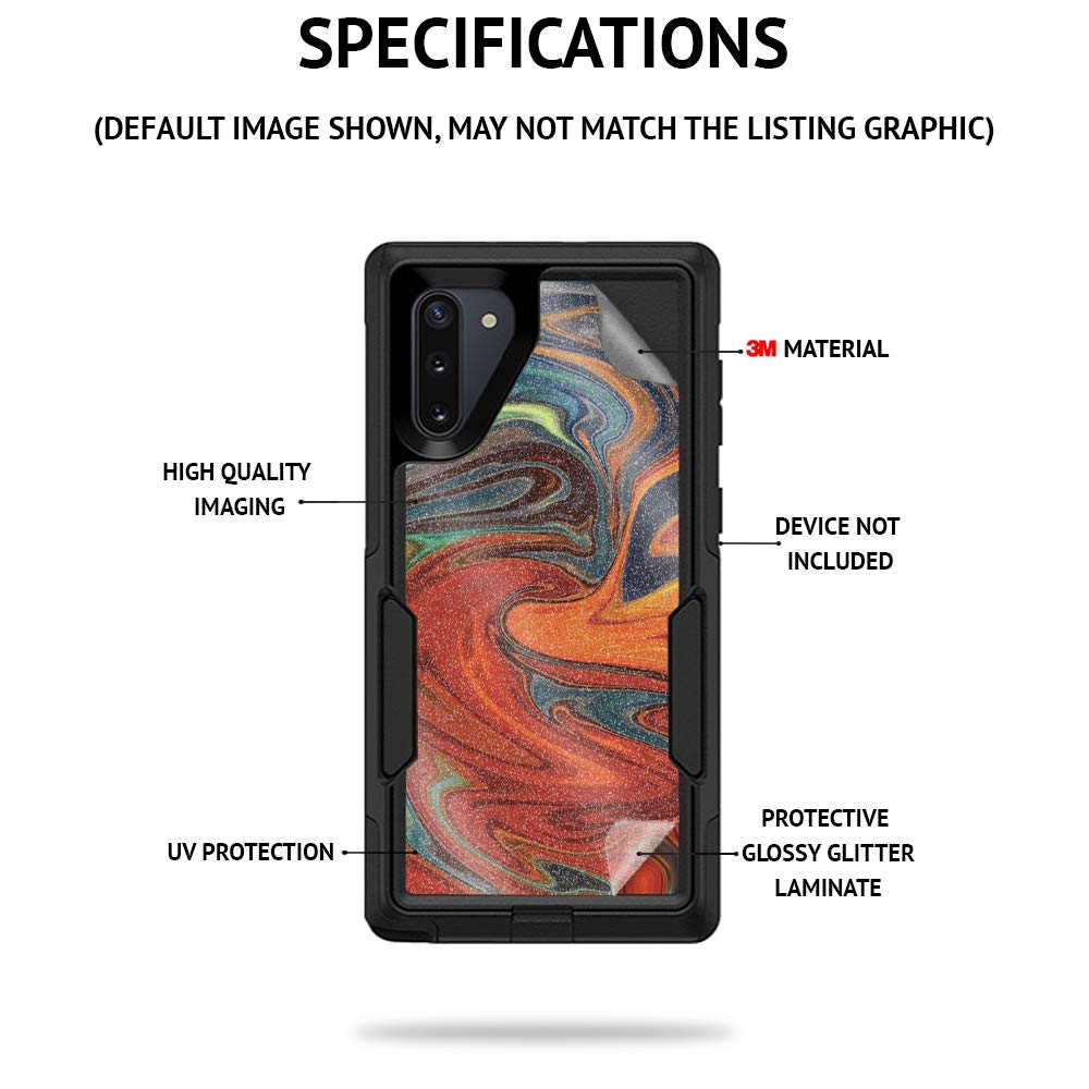 MightySkins Glossy Glitter Skin Cover for Samsung Galaxy Note 20 5G - Sherbet Palms Design | Protective & Durable High-Gloss Finish | Easy to Apply & Remove | Made in USA | Perfect for Everyday Use, Travel & Personalization