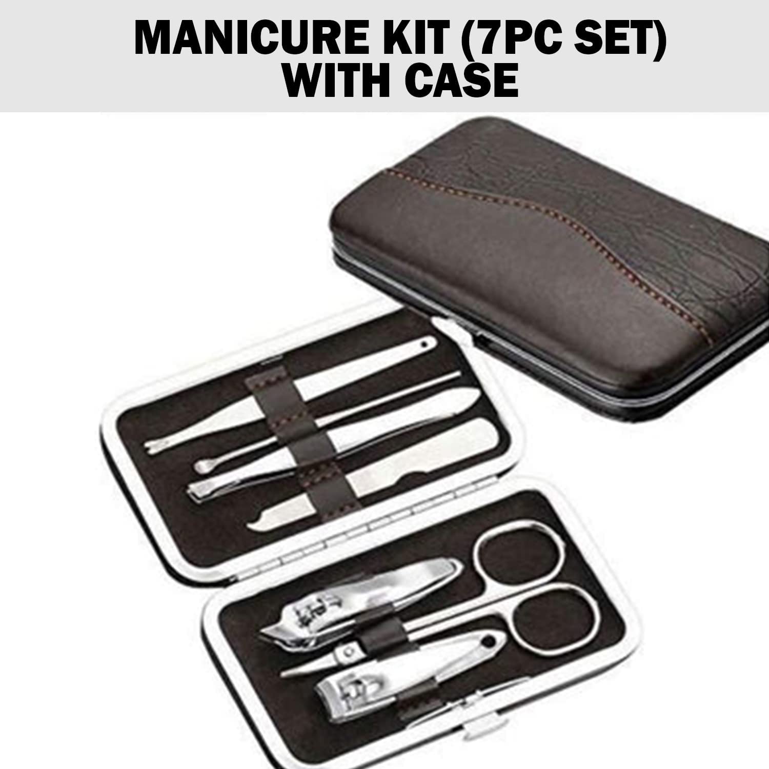 VDHJA 7-in-1 Professional Pedicure & Manicure Kit - Stainless Steel Nail Clipper Set for Men & Women | Complete Grooming Kit with Nail Care Tools | Perfect Gift for Him & Her | Home Spa & Travel Essential