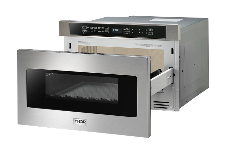 THOR Kitchen 24 Inch Built-In Microwave Drawer - Stainless Steel TMD2401 Model for Modern Kitchens & Small Spaces