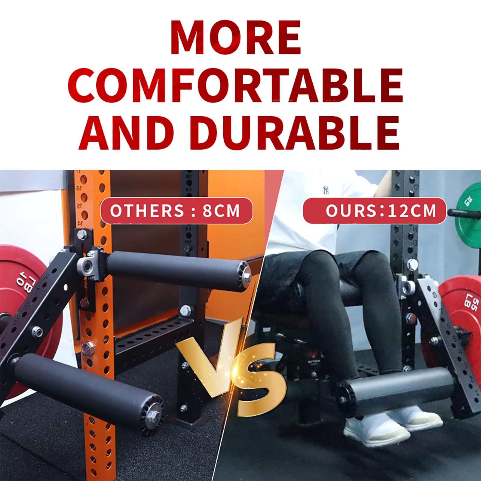 Leg Extension Rack Attachment - Adjustable Leg Curl & Extension Machine for Squat Rack - Strengthen & Tone Legs - Perfect for Home Gym & Strength Training Workouts