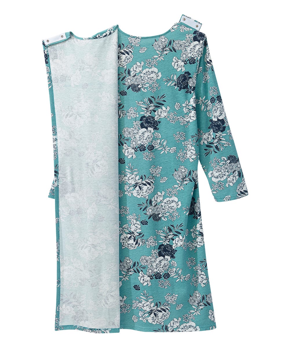 Elegant Women's Open Back Long Sleeve Lace Trim Nightgown - Soft Sleepwear for Comfortable Nights & Romantic Occasions