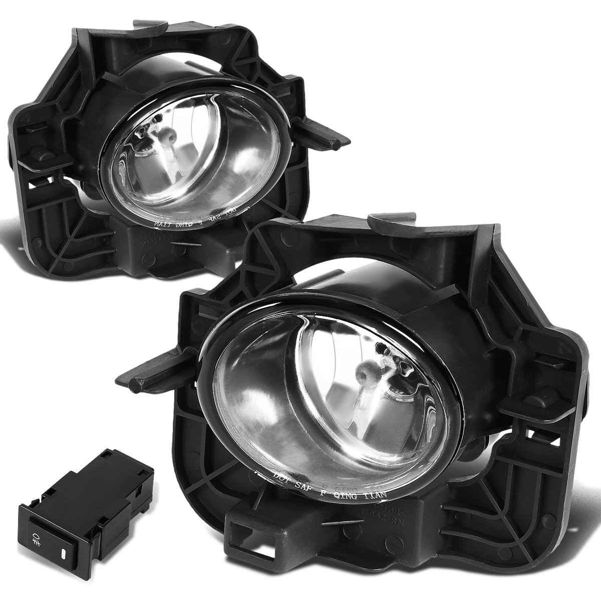 Auto Dynasty Compatible with Nissan Altima Fog Light Kit - Clear Lens Lamps, Switch & Bulbs for 4-Door Sedan | Perfect for Night Driving & Foggy Conditions