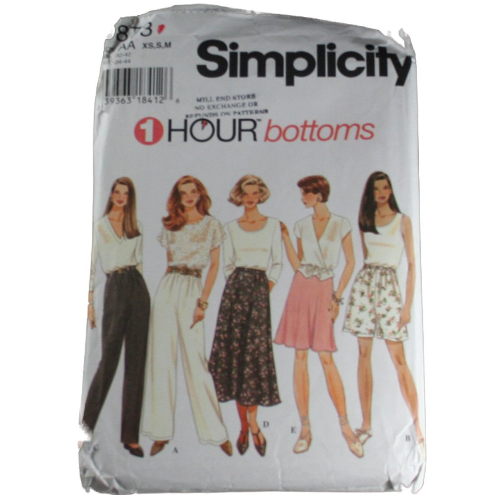 Simplicity 9873 Women's Sewing Pattern - Set of Bottoms in Sizes AA, XS, S, M | DIY Skirts & Pants for Casual & Formal Wear | Perfect for Home Tailoring & Fashion Design Projects