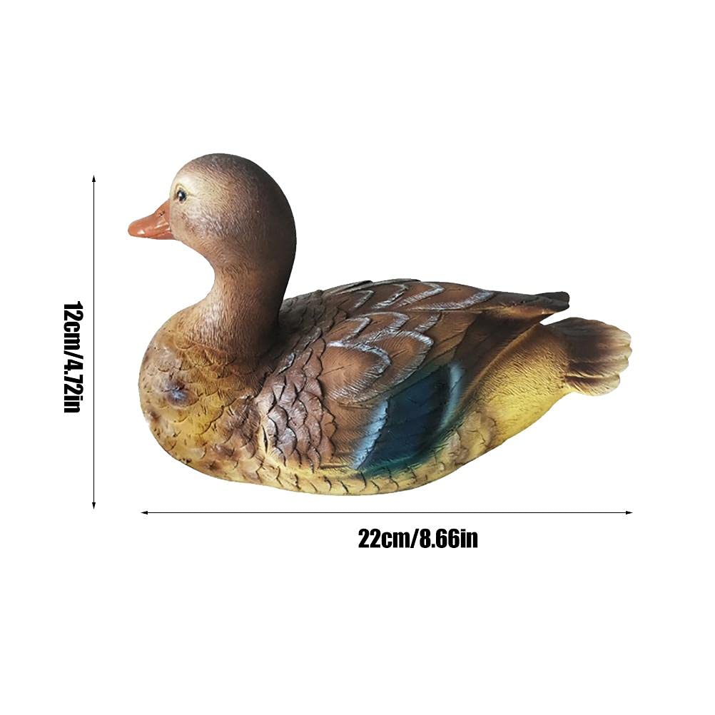 Floating Mandarin Duck Statue - Handcrafted Garden Pond Decor for Outdoor Water Features | Perfect for Ponds, Fountains & Backyard Landscaping