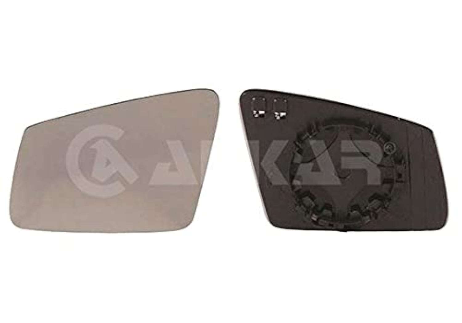 Alkar 6472709 Heated Aspherical Side Mirror Glass with Holder - Replacement for Cars, Trucks & SUVs - Perfect for Winter Driving & Enhanced Visibility
