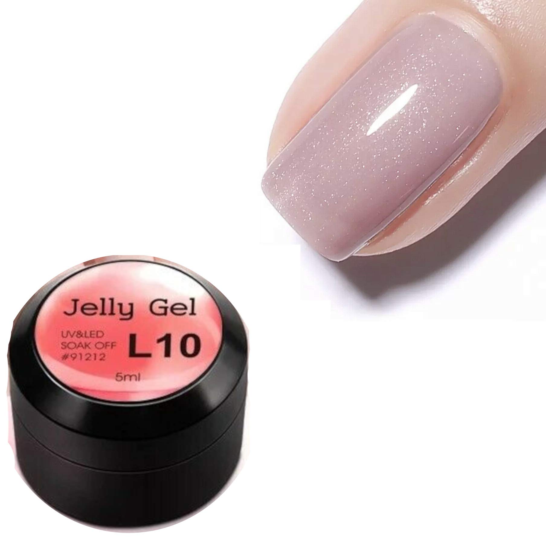 Venalisa Opal UV Gel Polish 5ml - Camouflage Natural Color Jelly Acrylic French Nails Art Gel - Crystal Nails UV Jelly Gel Varnish (JG-5ml-L17) for Salon, Home Manicure & Nail Art Designs
