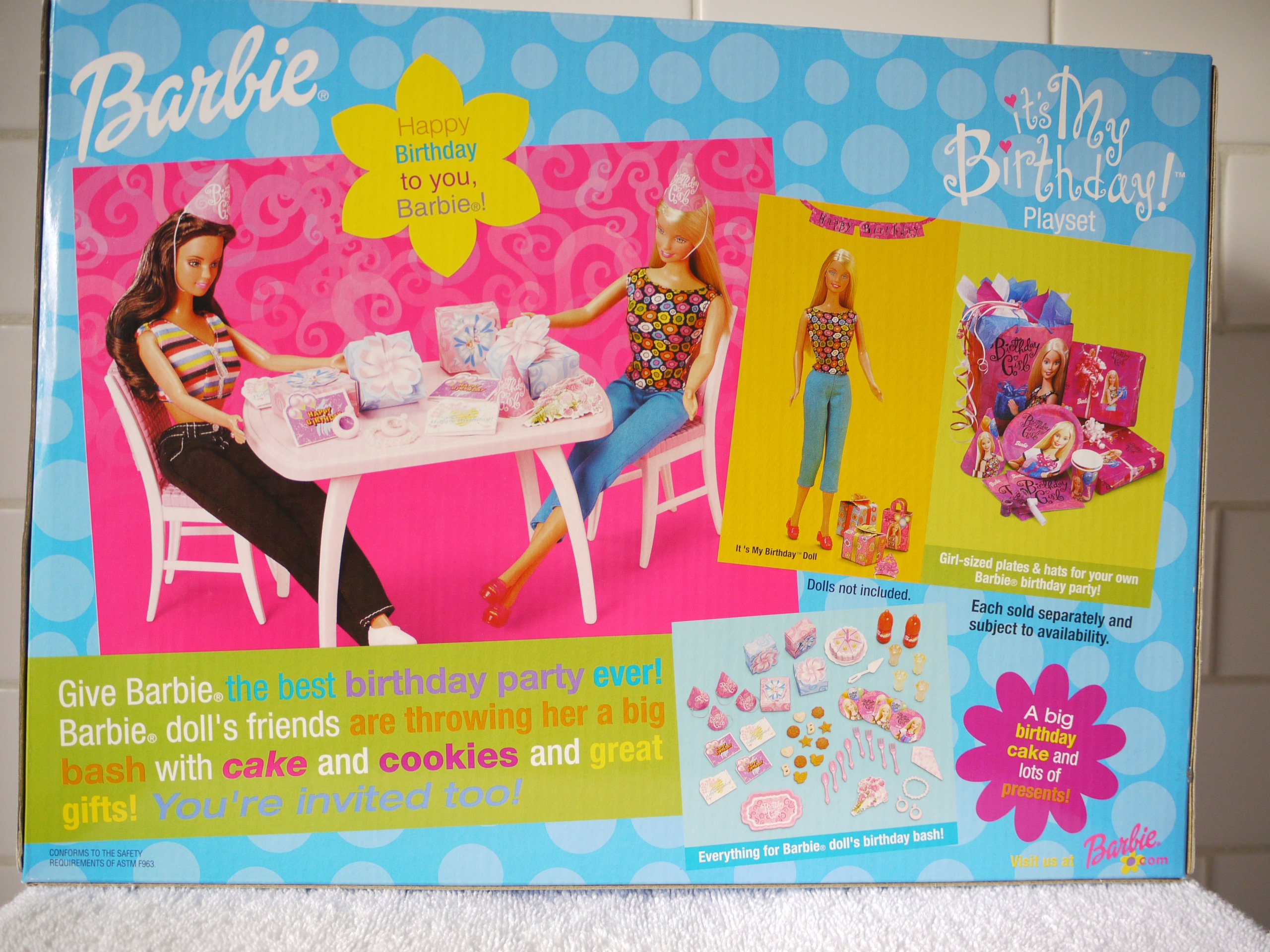 Barbie It's My Birthday Exclusive Play Set (2001) - Vintage Doll Collector's Item for Birthday Parties & Display
